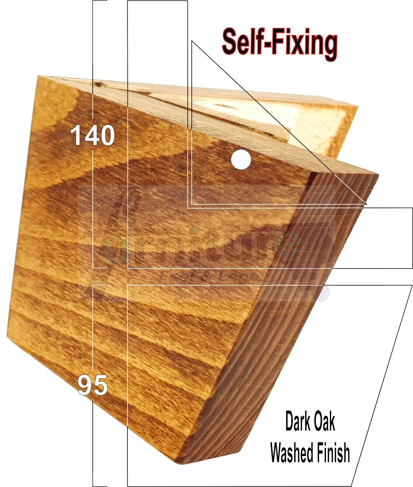 4 Solid Wood Furniture Legs Replacement Corner Feet 95mm High Multi Colours Chairs Stools Sofa Beds Settee & Cabinets Fix With Screws