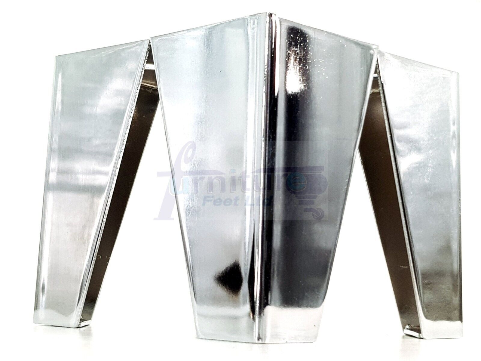 4 Silver Chrome Metal Legs 125mm High Replacement Feet Cabinet Sofa Chair Stool