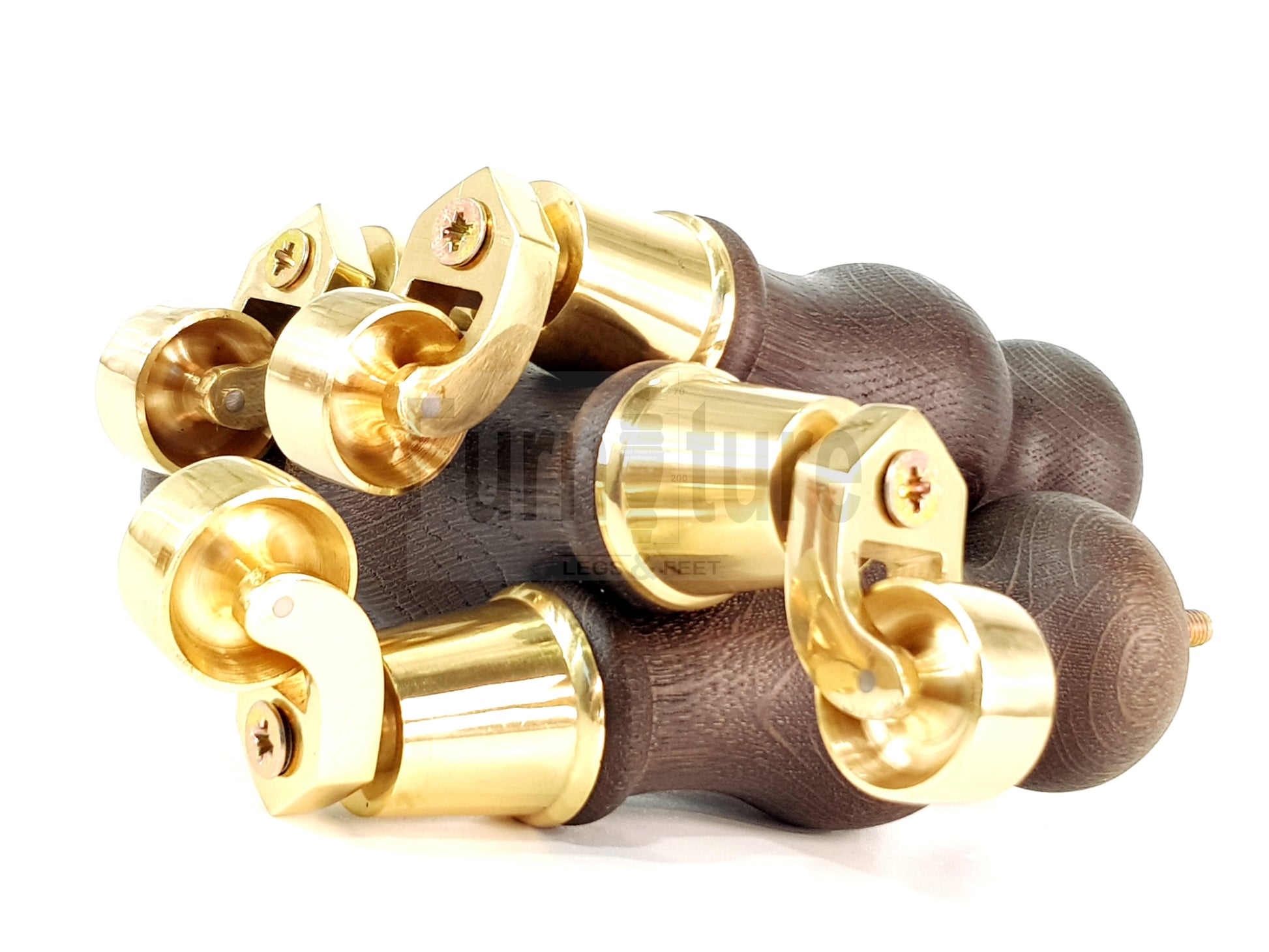 4x Solid Oak Wood Furniture Castor Legs Sofa Settee Chair Replacement Feet 195mm