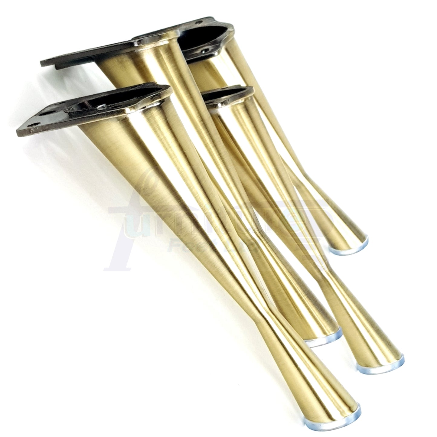 4x Metal Furniture Legs Antique Brass 170mm High Self-Fix Modern Feet Sofa Chair Cabinet Table