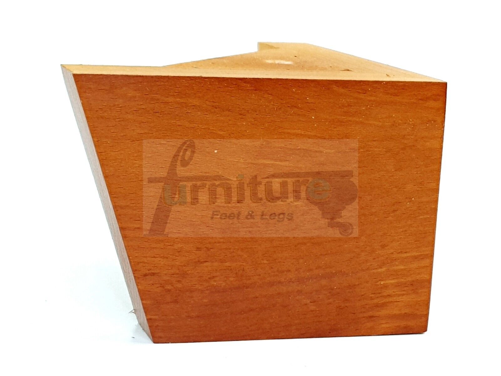 4 Solid Wood Furniture Legs Replacement Corner Feet 95mm High Self-Fixing: Golden Oak