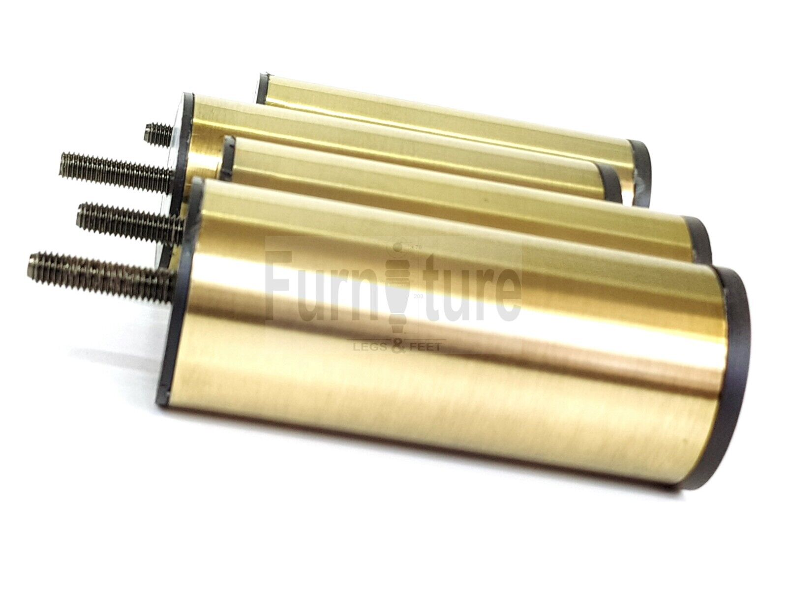 4 Metal Furniture Settee Legs Brass Feet 120mm & 150mm High Sofa Chair Beds M8