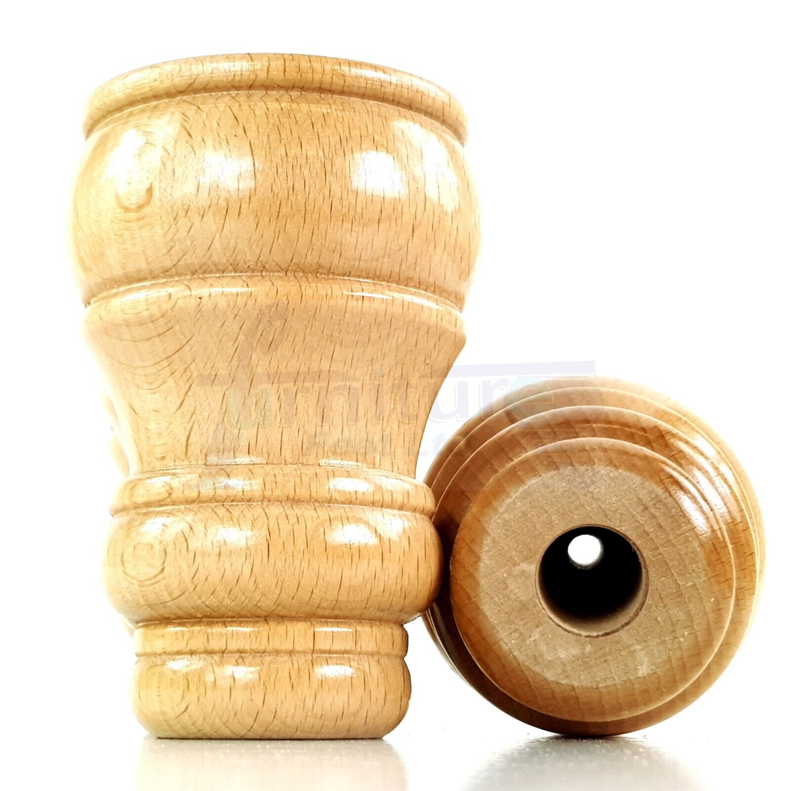 4x Replacement Turned Furniture Sofa Leg Chair Settee Feet 125mm High (Self-Fix)