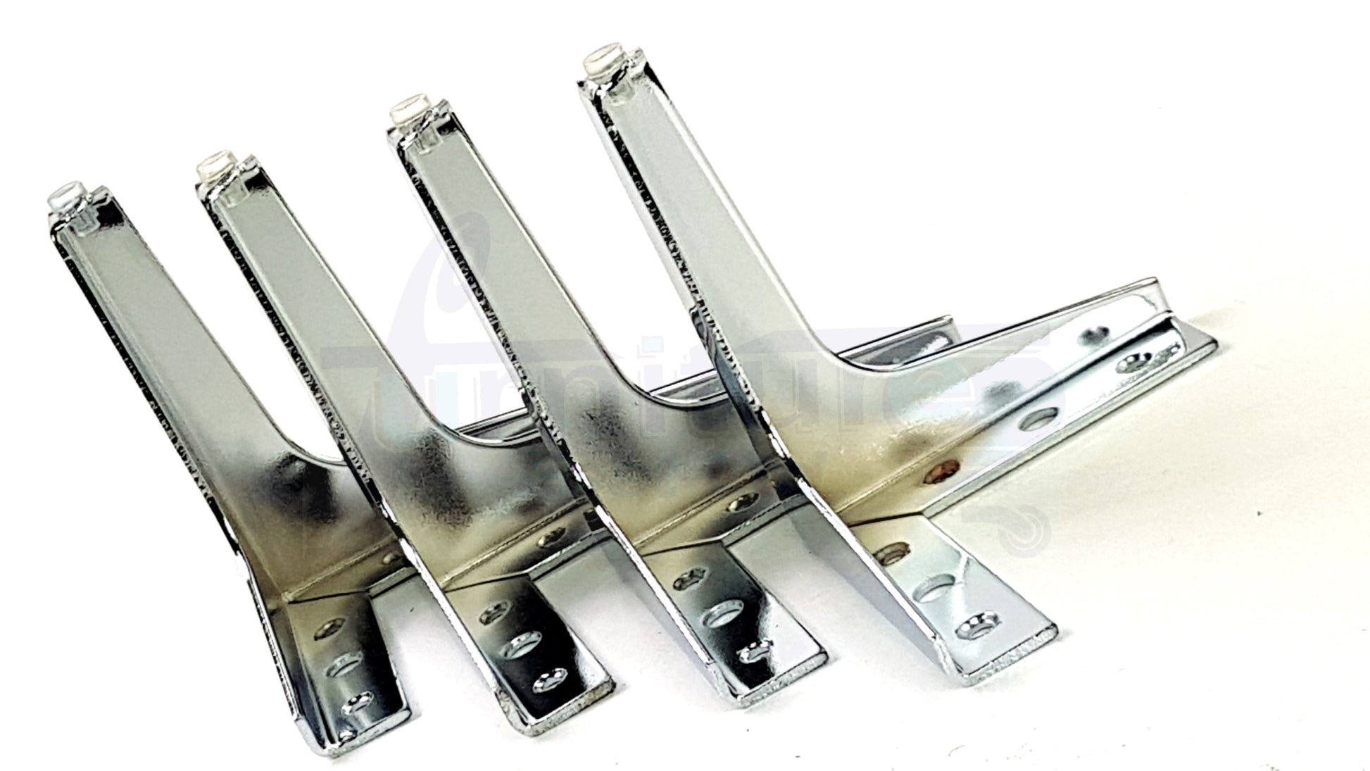 4x Metal Feet Silver Chrome Finished Furniture Metal Legs 150mm High For Sofa Chairs Stools Beds Cabinets Corner Furniture Leg Self Fixing