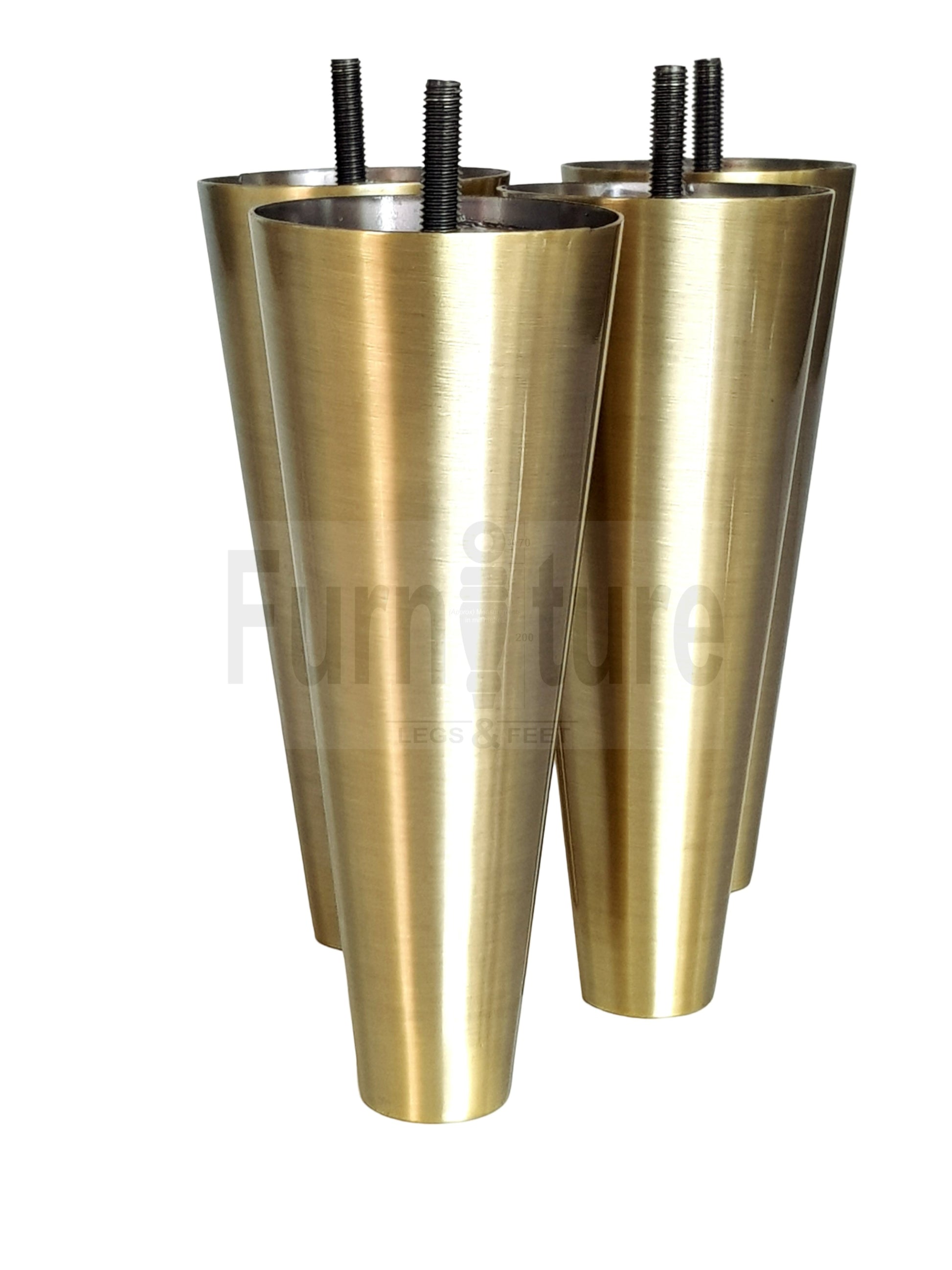 4x Metal Furniture Settee Legs Cabinet Sofa Feet 180mm High Chair Beds M8
