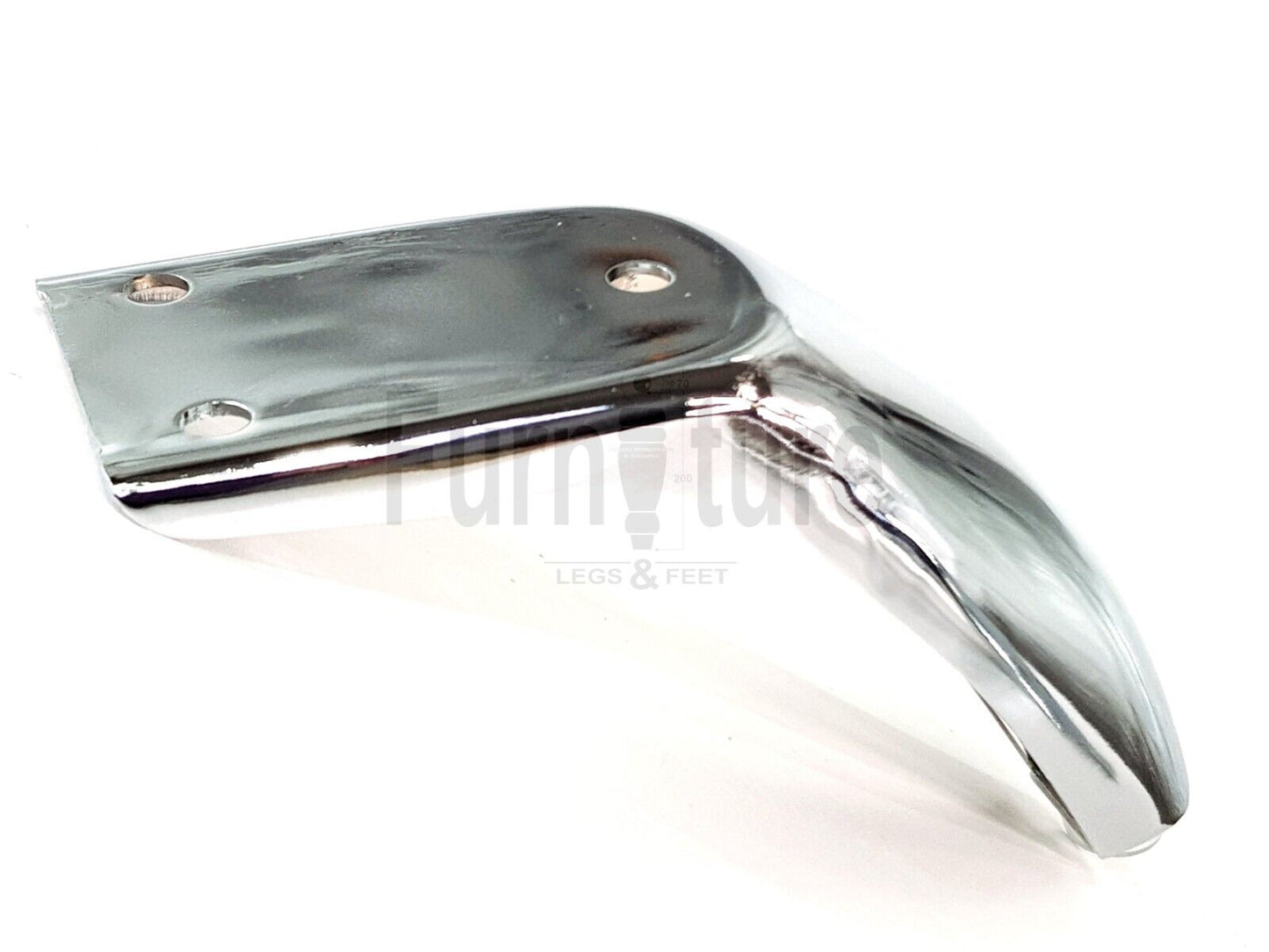 4x Chrome Metal Legs 130mm Replacement Feet Cabinet Sofa Chair Settee (Self-Fix)