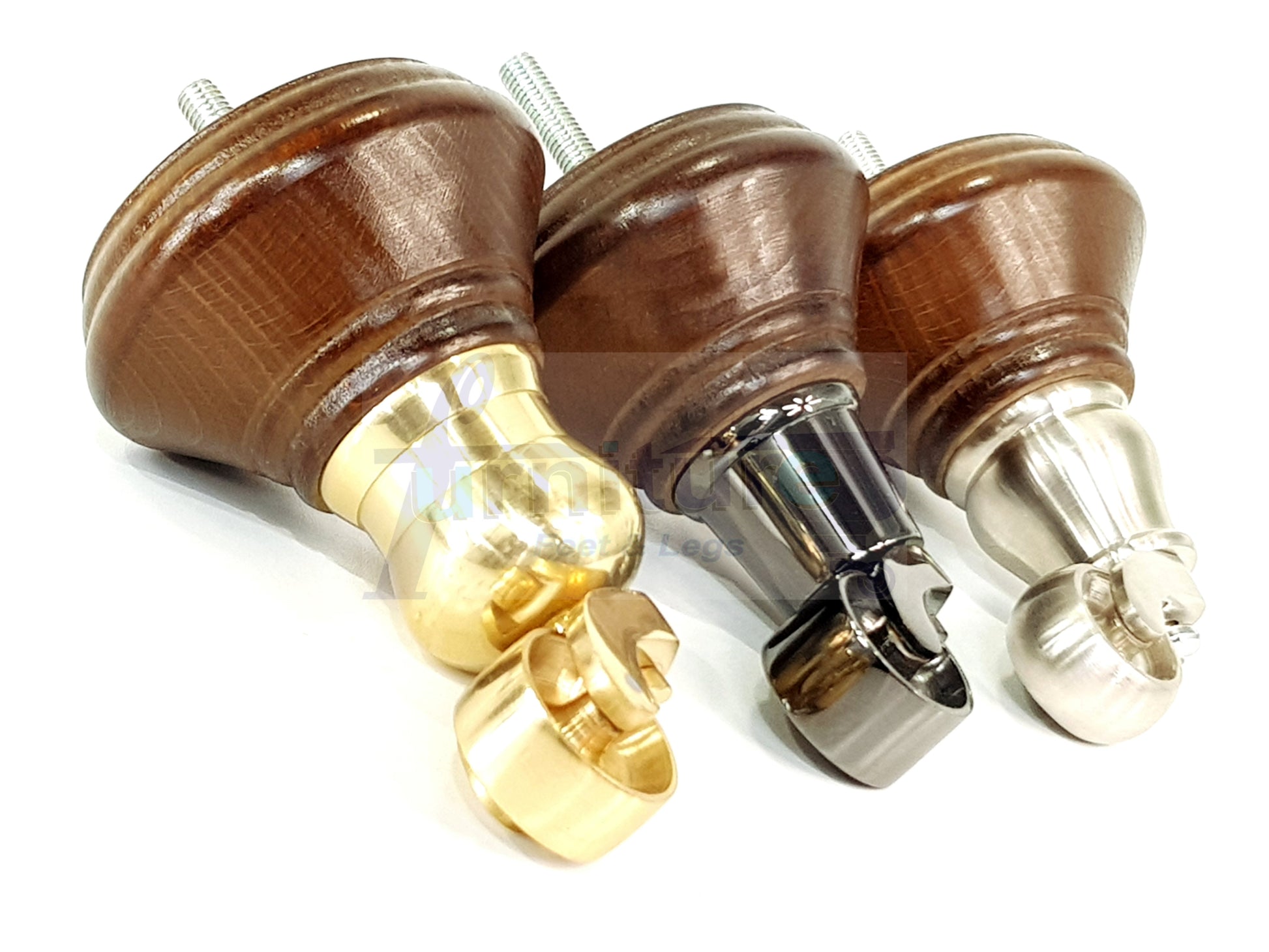 2 Castor Feet 120mm High Wood Turned Replacement Furniture Legs Antique Brown With Wheels Chairs Stools Sofa Beds Cabinets M8