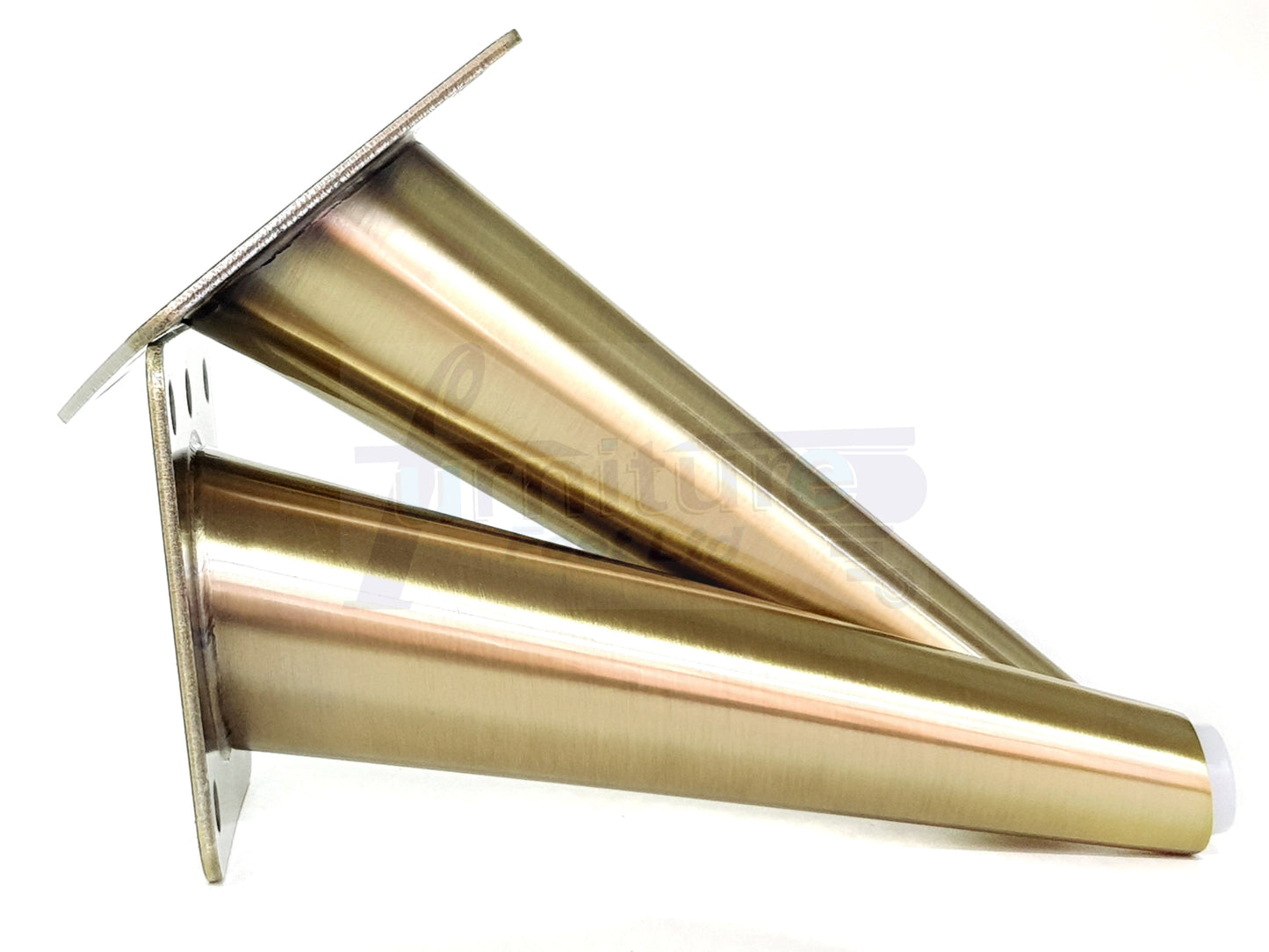4x Metal Antique Brass Furniture Legs 180mm High Angled Feet Sofa Chair Cabinets Beds