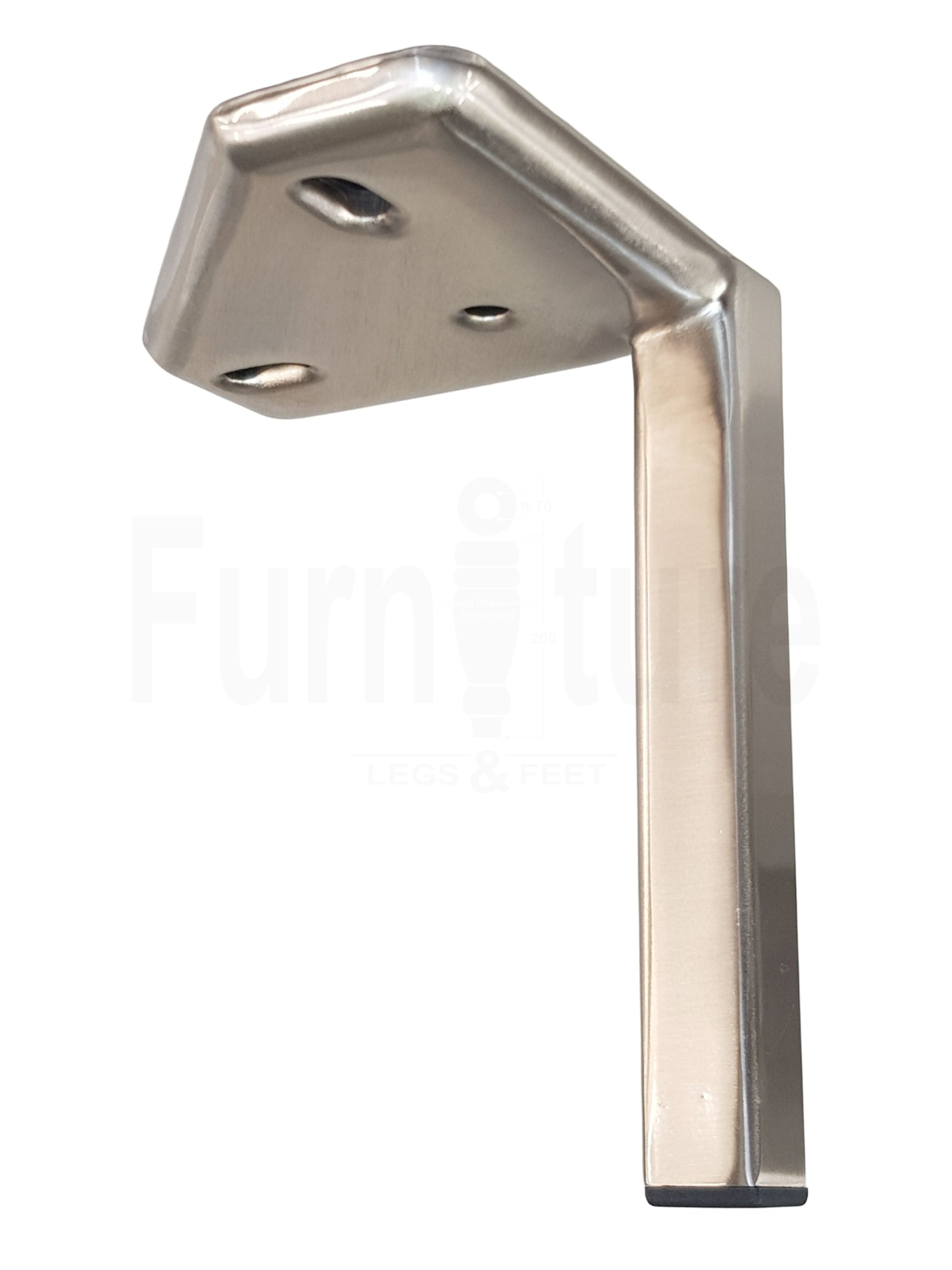 4x Metal Furniture Settee Legs Cabinet Sofa Feet 150mm High Chair Beds Brushed Chrome