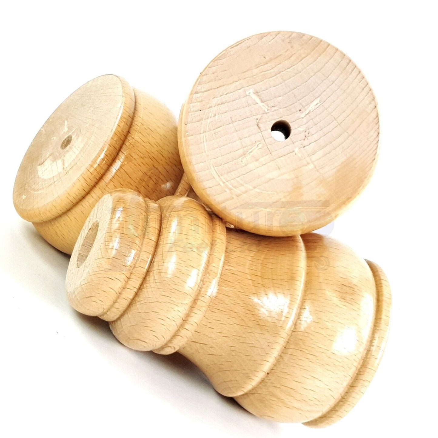 4x Replacement Turned Furniture Sofa Leg Chair Settee Feet 125mm High (Self-Fix)