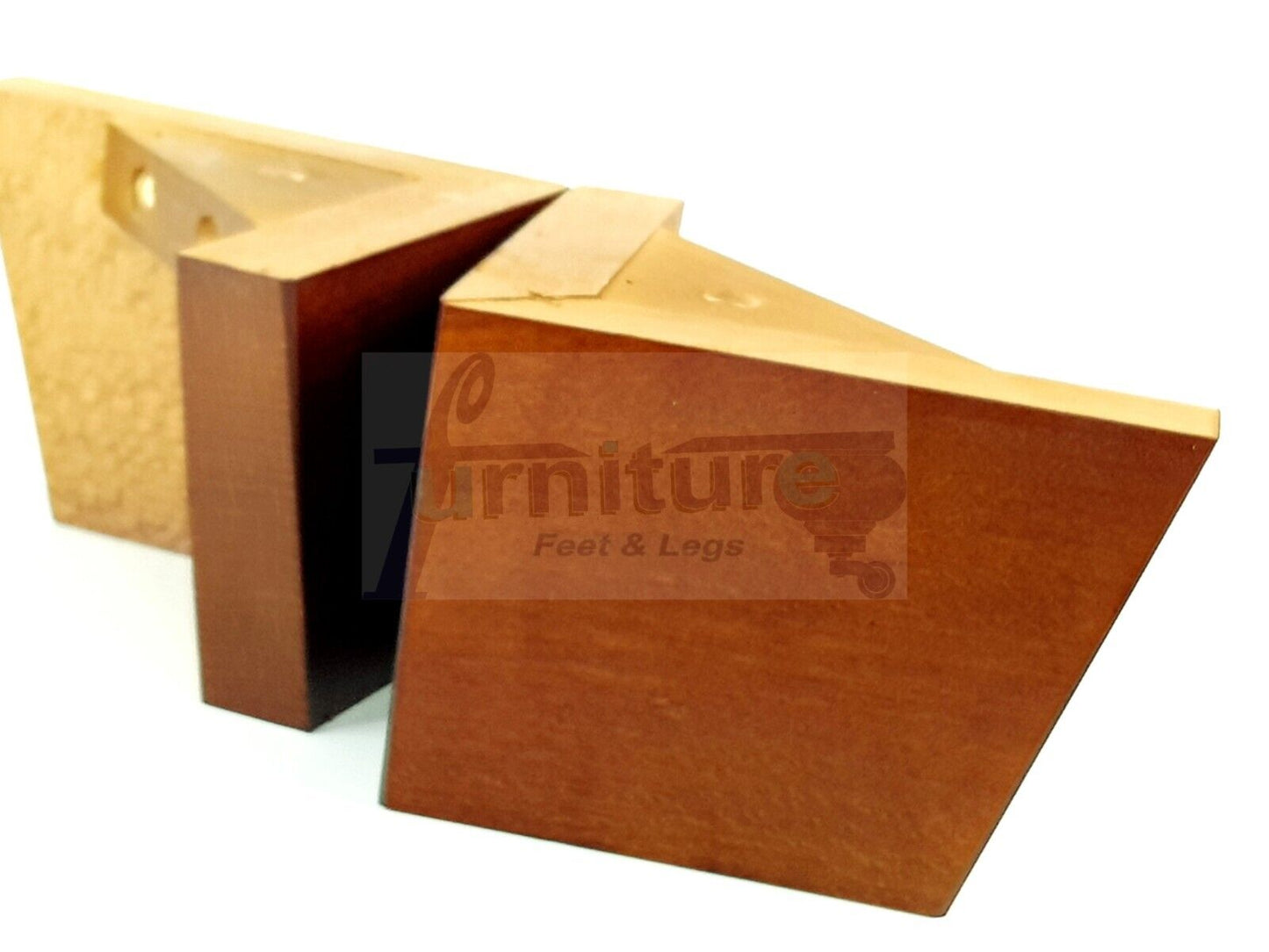 4 Solid Wood Furniture Legs Replacement Corner Feet 95mm High Multi Colours Chairs Stools Sofa Beds Settee & Cabinets Fix With Screws