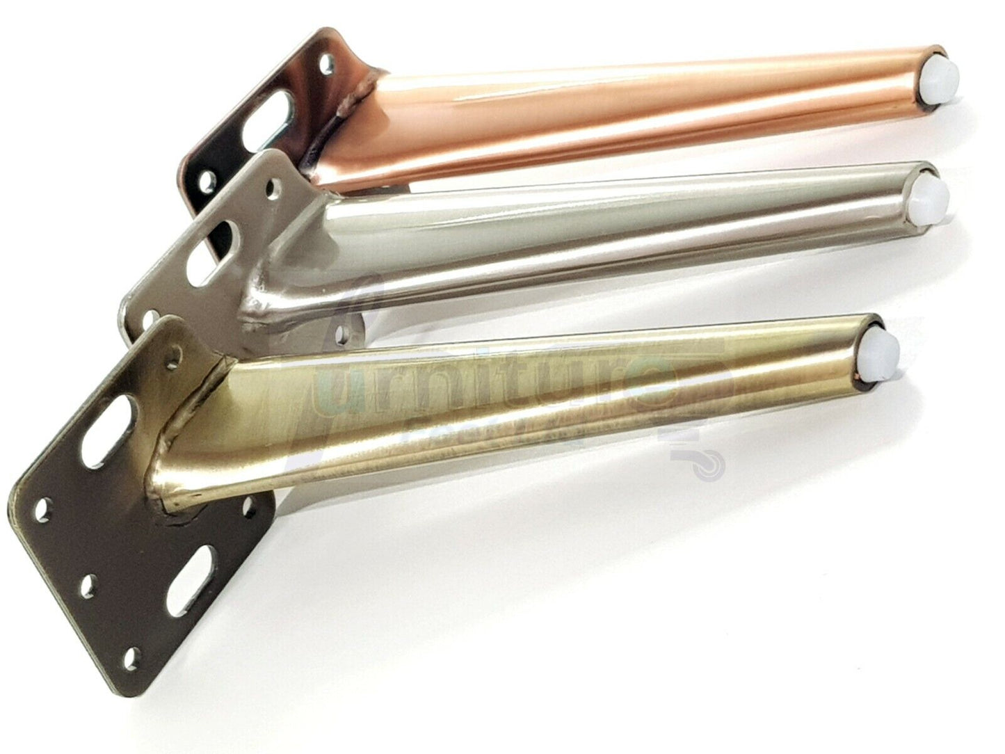 4 Metal Furniture Legs 155mm High Replacement Feet Sofas Chair Cabinet Bed Stool