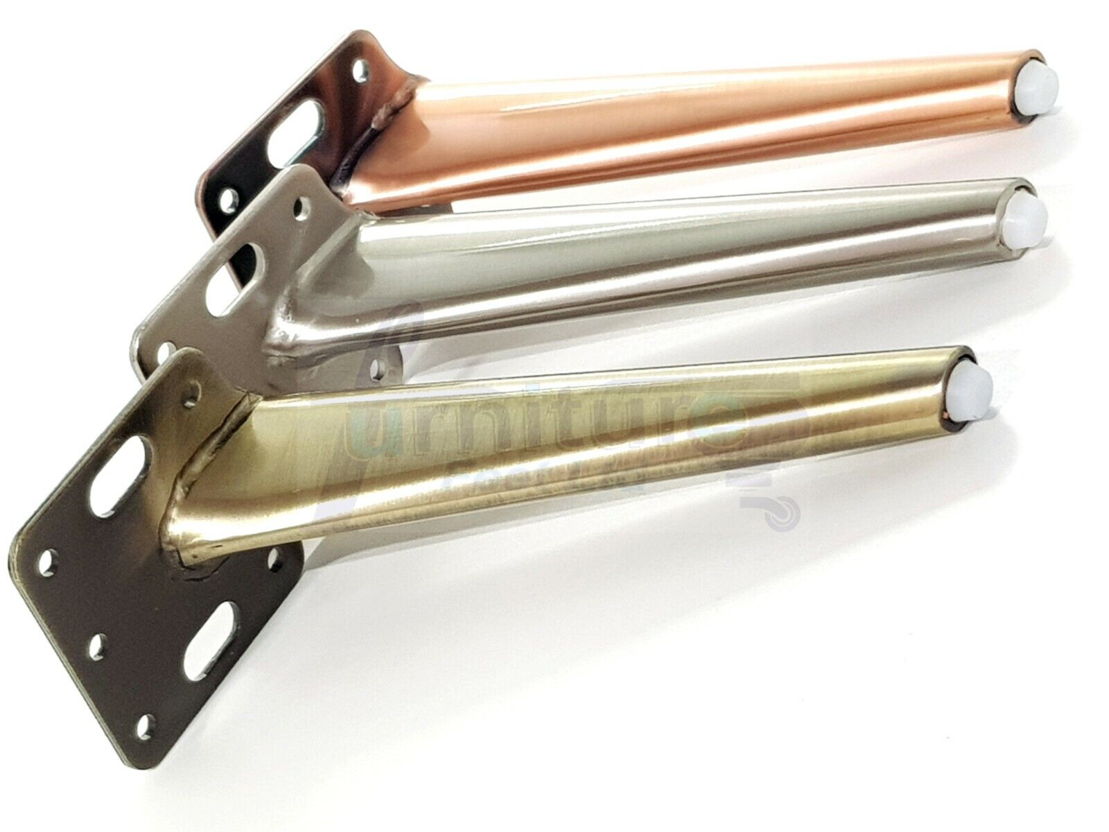 4 Metal Furniture Legs 155mm High Replacement Feet Sofas Chair Cabinet Bed Stool