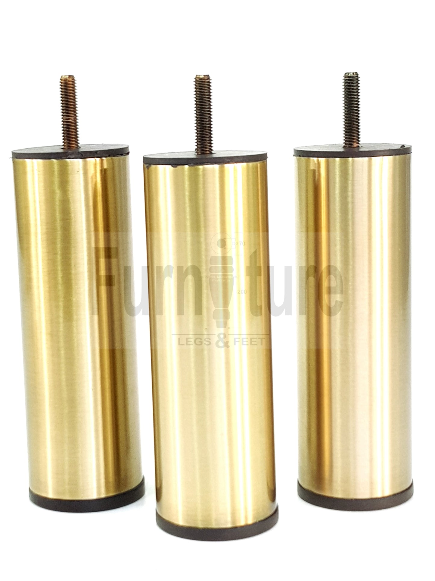 4x Metal Furniture Settee Legs Brass Feet 150mm High Sofa Chair Beds M8
