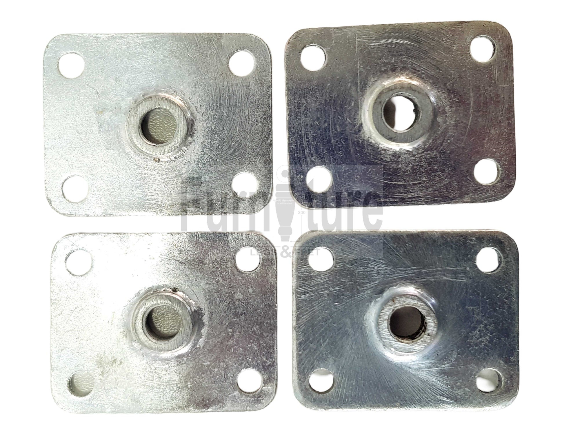 Furniture Fittings, Upholstery Fitting, Leg Fitting Nuts, Straight Fixing Plates x4