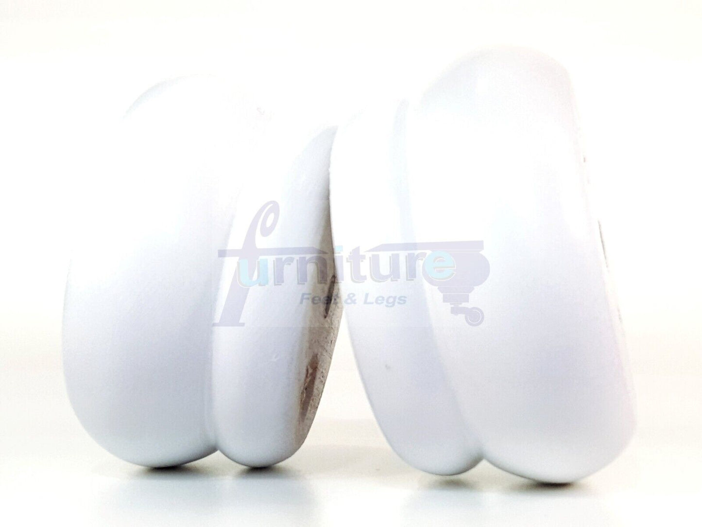 4 Turned Wood Furniture Legs Chair Sofa Stool Bed Replacement Bun Feet 50mm High