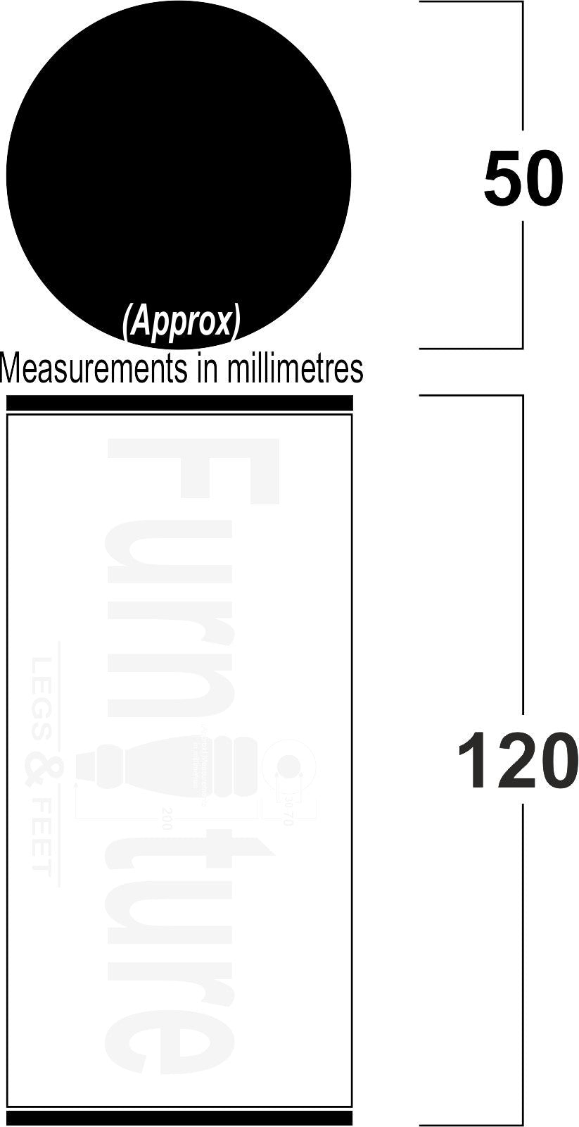 4x Metal Furniture Settee Legs Brass Feet 120mm High Sofa Chair Beds M8