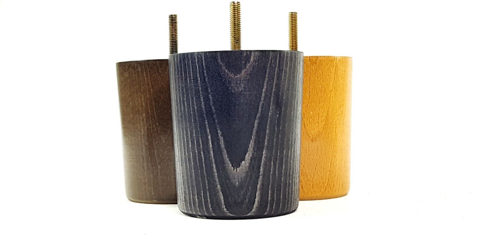 4x Turned Wood Furniture Legs Chair Sofa Bed M8 Replacement Settee Feet 100mm