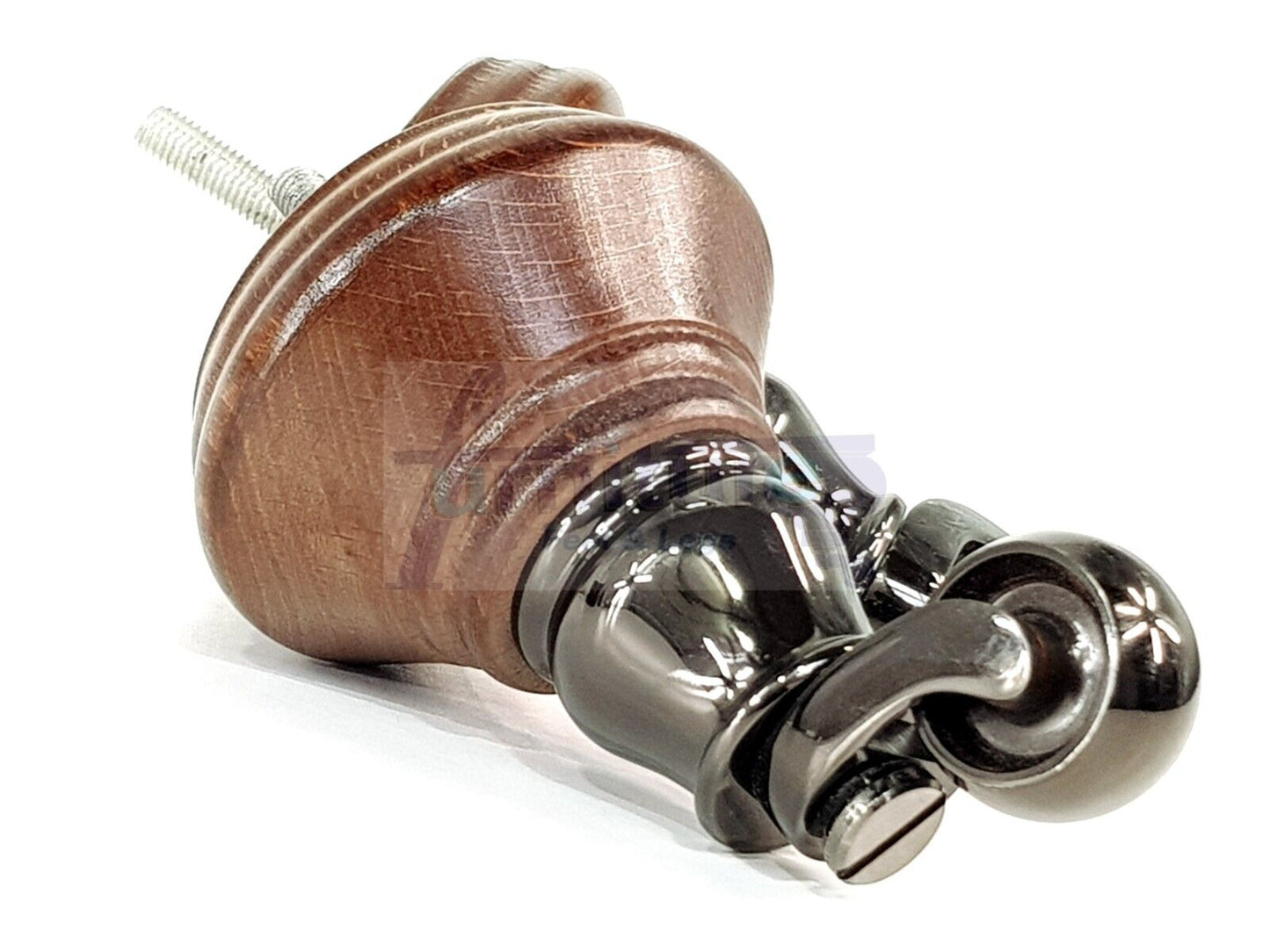 4x Antique Mahogany Stain Wooden Furniture Sofa Legs M8 With Castors Replacment Chair Settee Feet 115mm - 125mm High