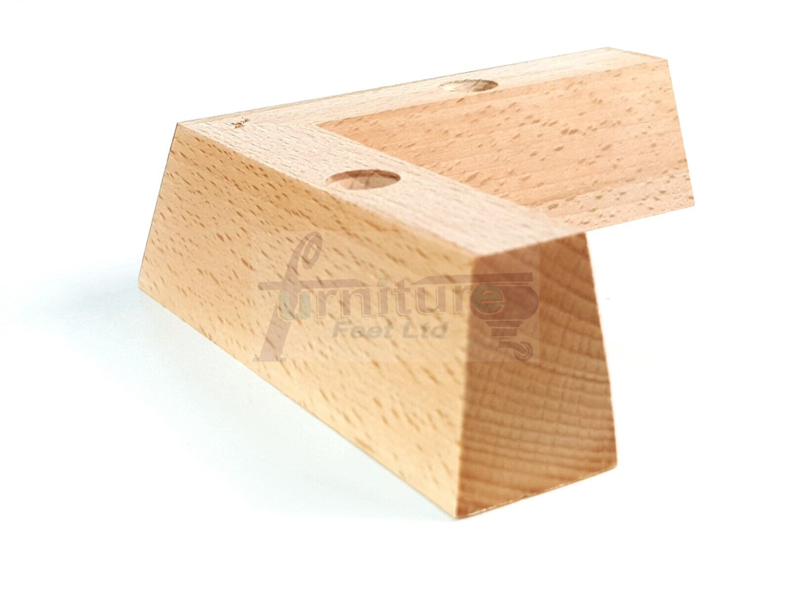 4 Wood Corner Furniture Feet 40mm High Replacement Sofa Chair Legs (Self Fix)