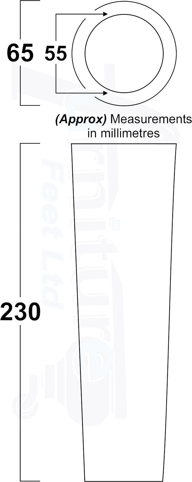 4 Furniture Legs Replacement Feet 230mm Chairs Settee & Cabinets M8 Thread Mahogany