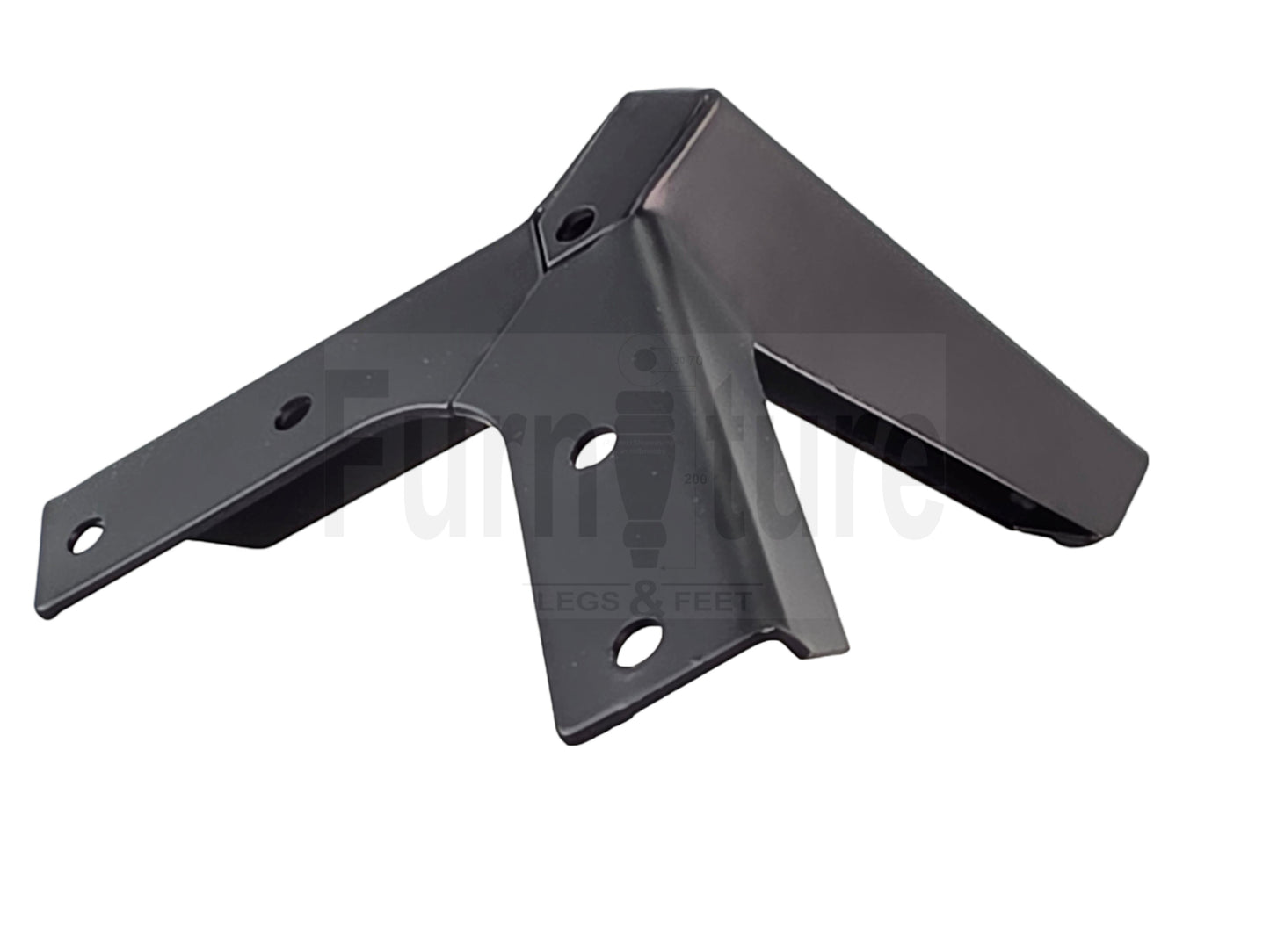 4 Metal Corner Feet Replacement Furniture Legs Black Finish 120mm High