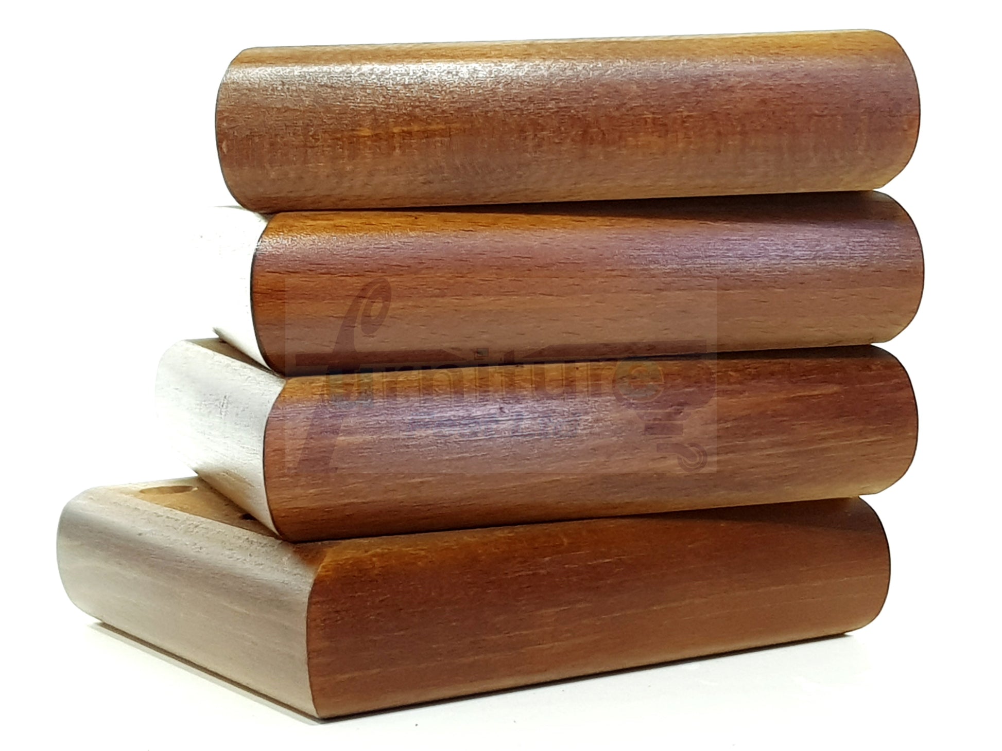 Set Of 4 Wooden Corner Furniture Feet 40mm High Replacement Sofa Chair Legs Self-Fixing: Dark Oak