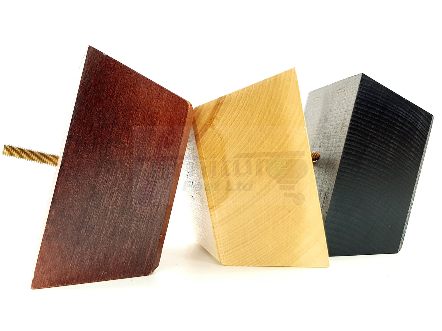 4x Square Wood Sofa Legs 60mm High Replacement Furniture Feet Chairs Cabinets M10 Thread