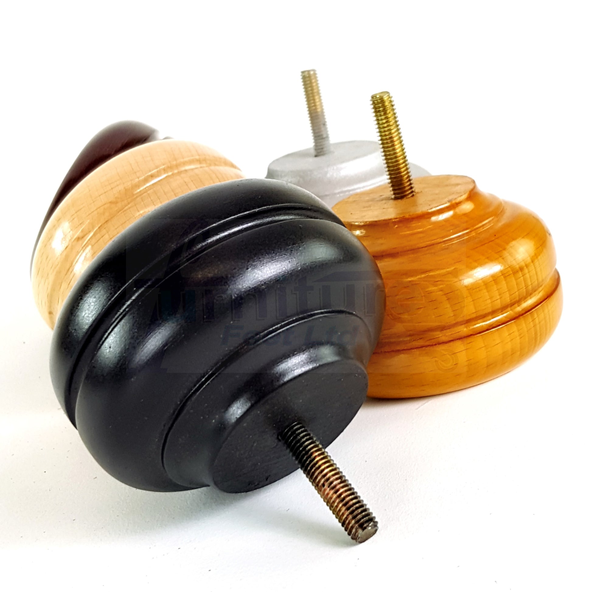 4 Wood Replacment Furniture Legs M8 Sofa Settee Bed Feet 55mm High