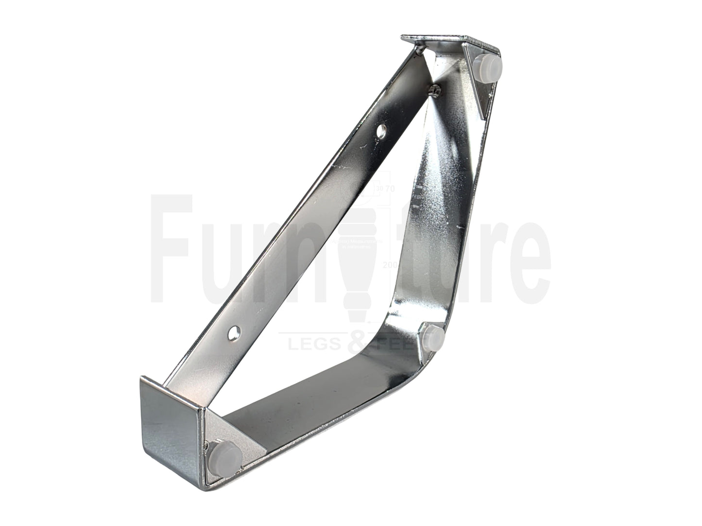 4 Metal Corner Legs Silver Replacement Furniture Feet Chrome Finish 50mm High 
