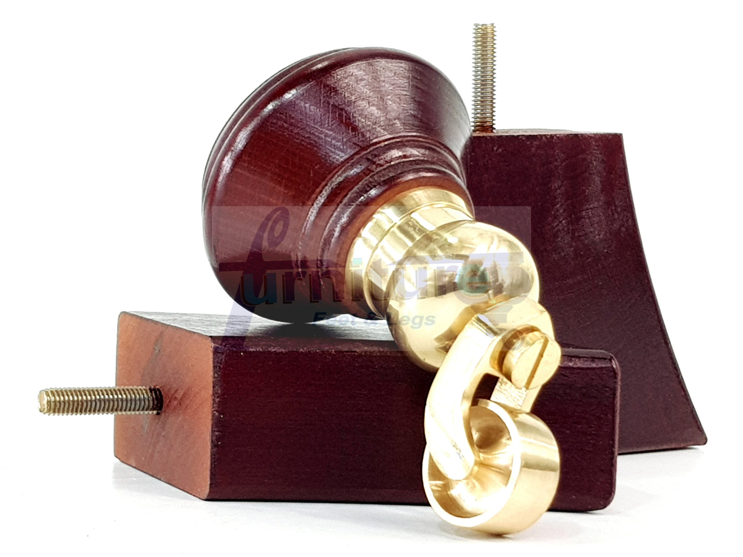 4 Turned Mahogany Replacement Furniture Legs With Wheels 2 Castor Feet 120mm High 2 Curved Wood Chairs Stools Sofa Beds Cabinets M8