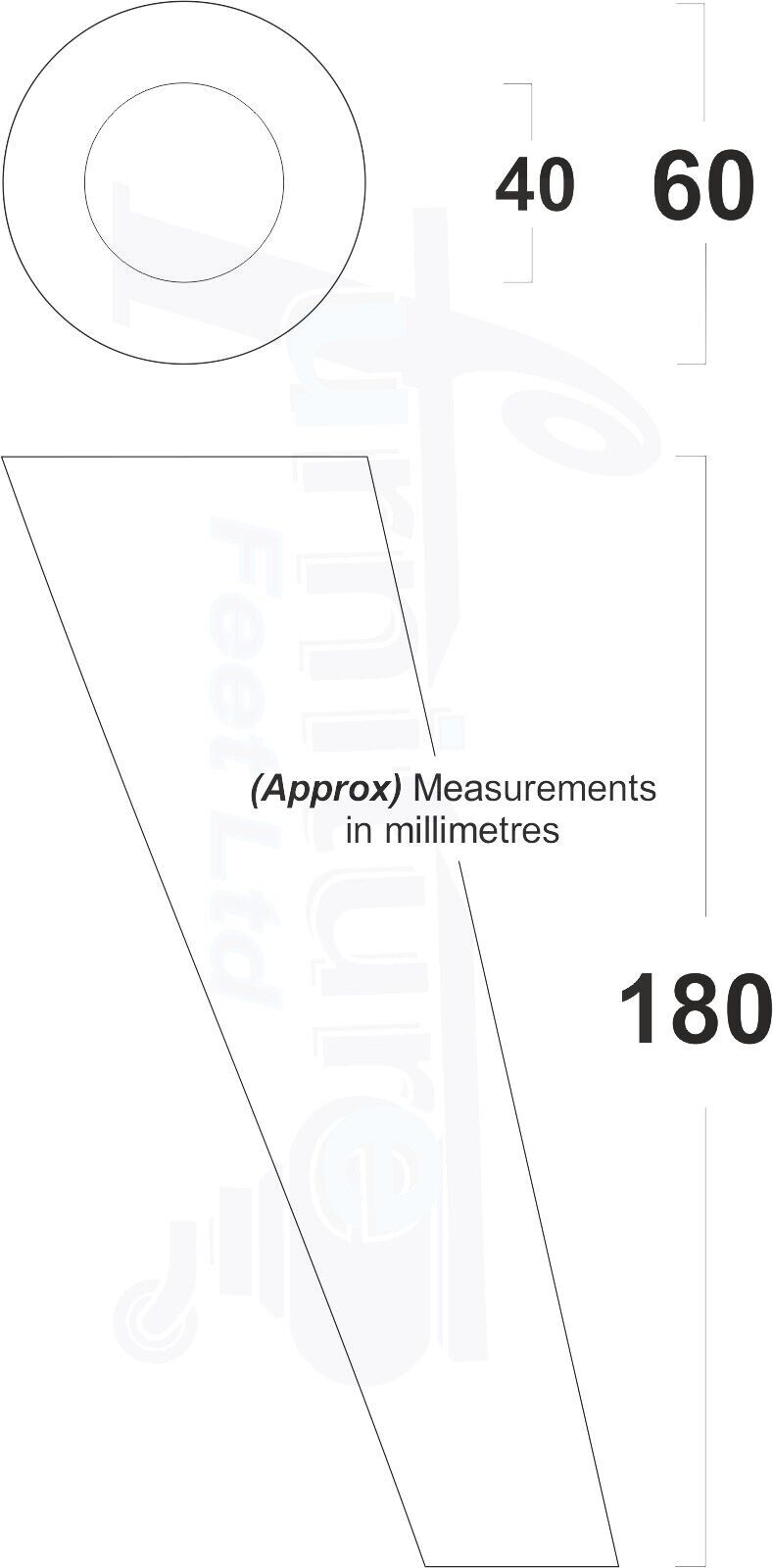 4 Solid Wood Turned Furniture Feet Replacement Mid Centry Angled Retro Legs 180mm High M8 Sofa Chairs Stools Cabinets Beds
