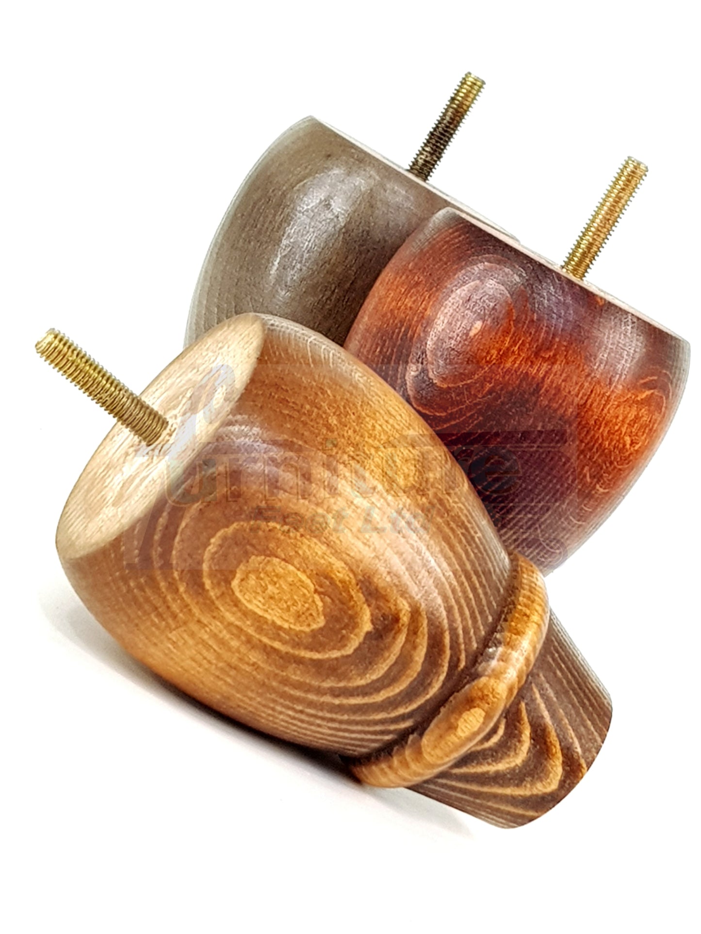 SET OF 4 REPLACEMENT FURNITURE BUN FEET TURNED WOODEN LEGS 125mm HIGH FOR SETTEE CHAIRS SOFAS FOOTSTOOLS M8 (8mm) PKC342
