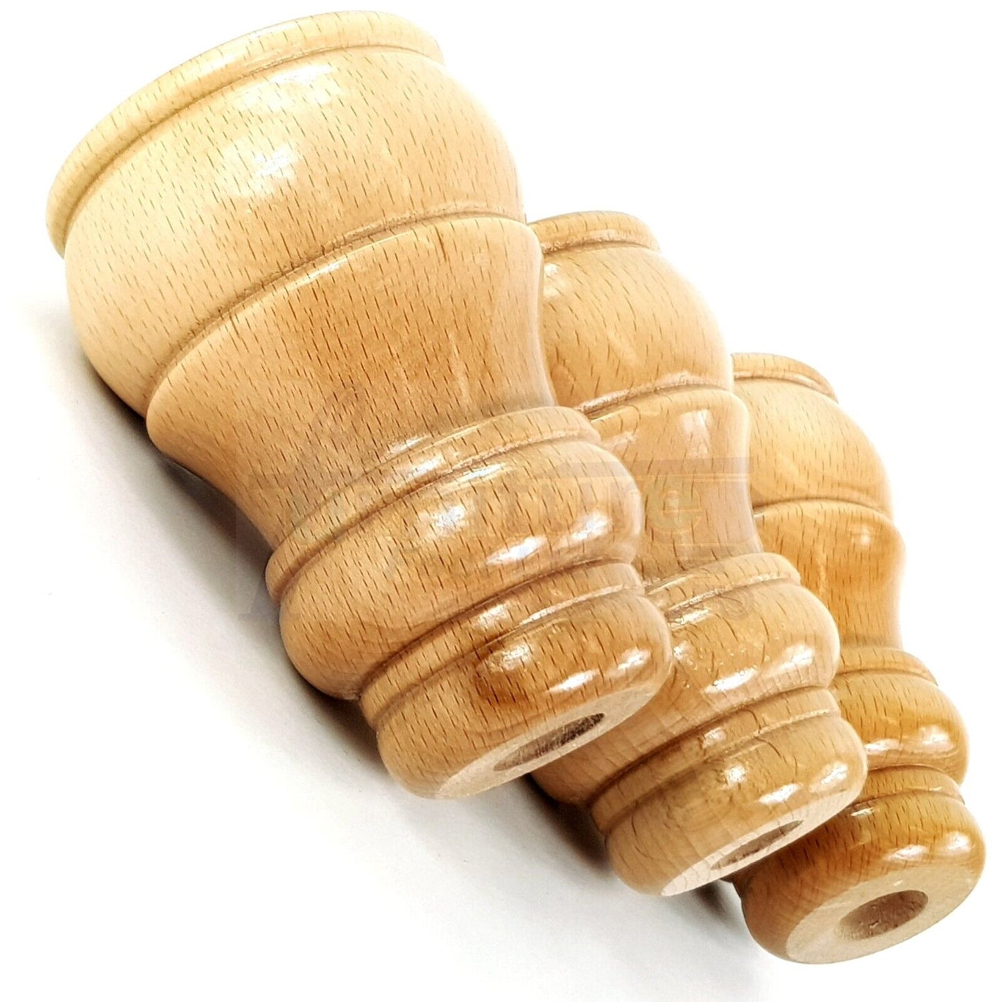 4x Replacement Turned Furniture Sofa Leg Chair Settee Feet 125mm High (Self-Fix)