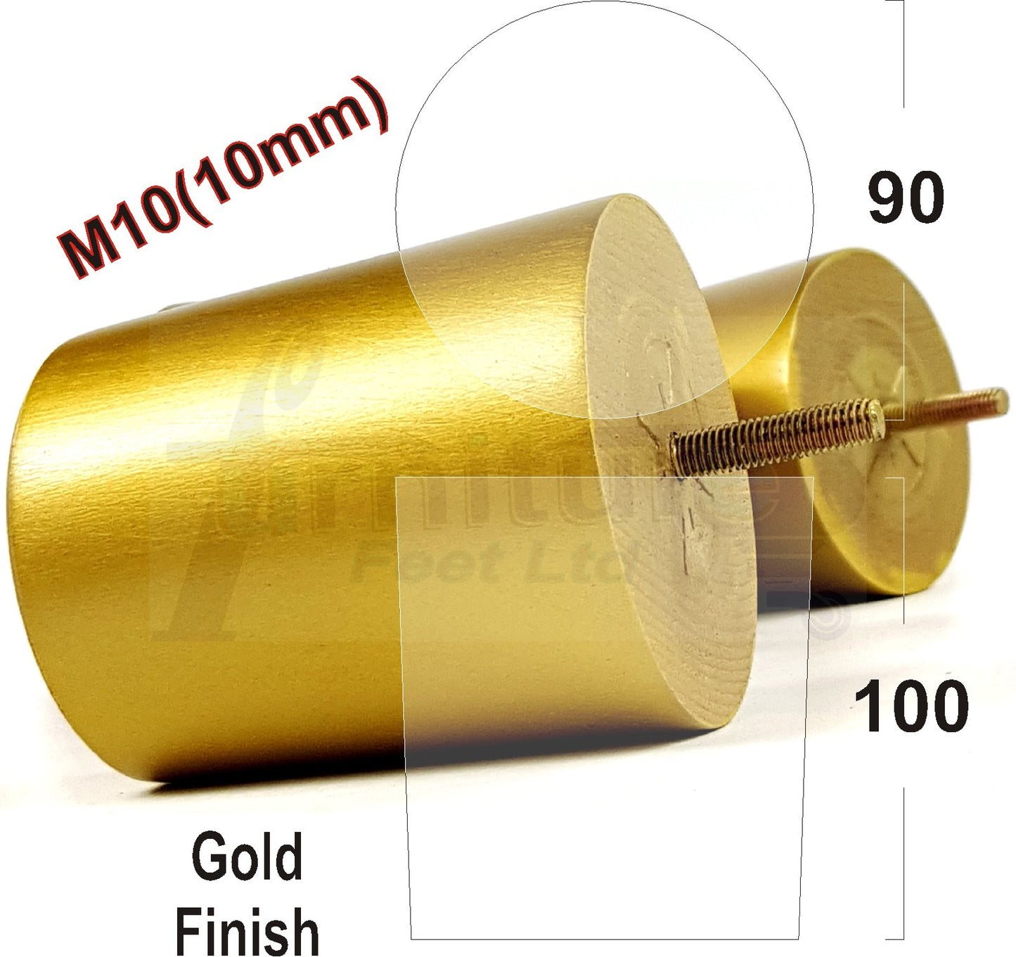 4x Turned Wood Furniture Legs Chair Sofa Bed M10 Replacement Settee Feet 100mm