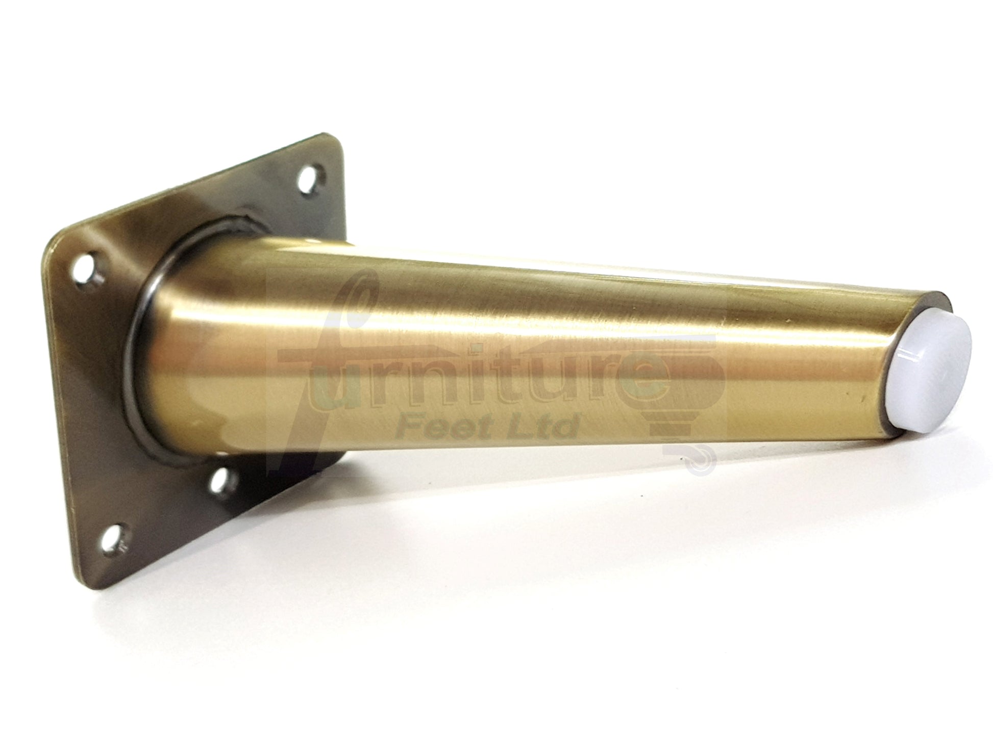 4x Metal Antique Brass Furniture Legs 180mm High Angled Feet Sofa Chair Cabinets Beds