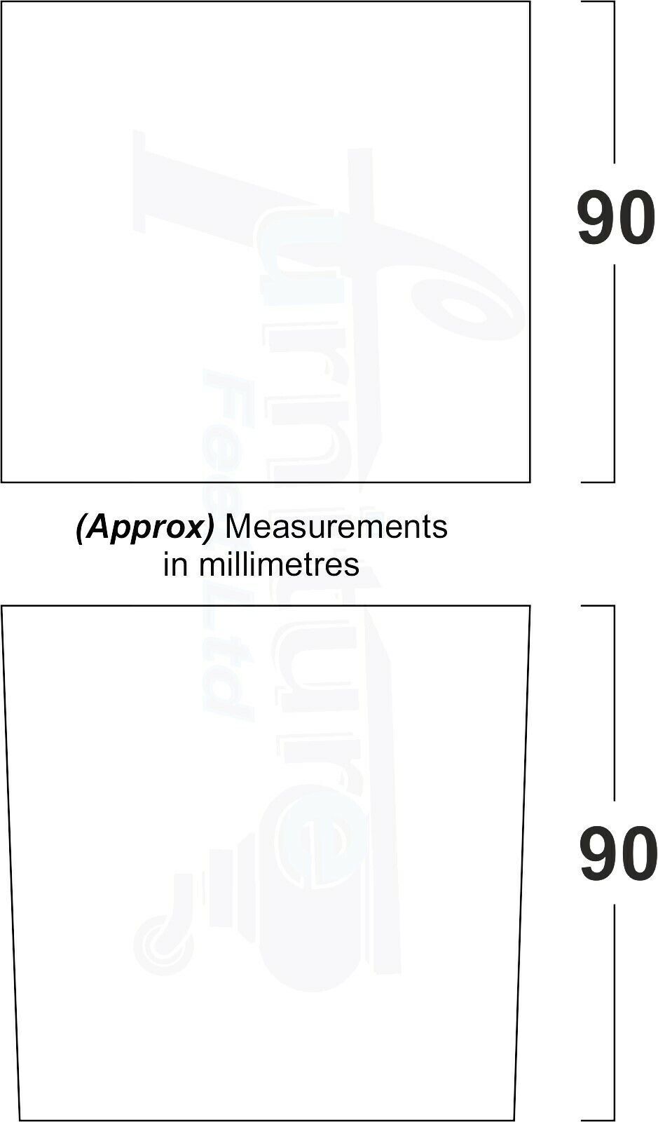 4x Solid Wood Square Feet Replacement Block Legs 90mm High Furniture Chairs Stools Sofa Beds Settee Cabinets 8mm Thread