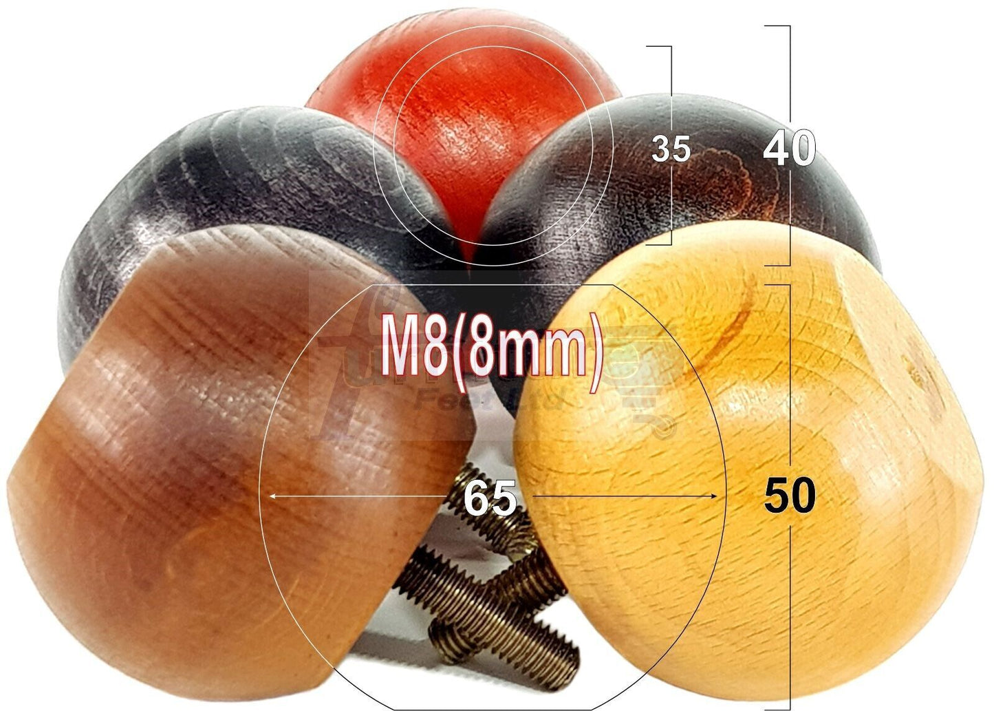 4 Solid Round Wood Turned Furniture Legs Replacement Bun Feet 2 Inches 50mm High Chairs Sofa Beds Settee M8 