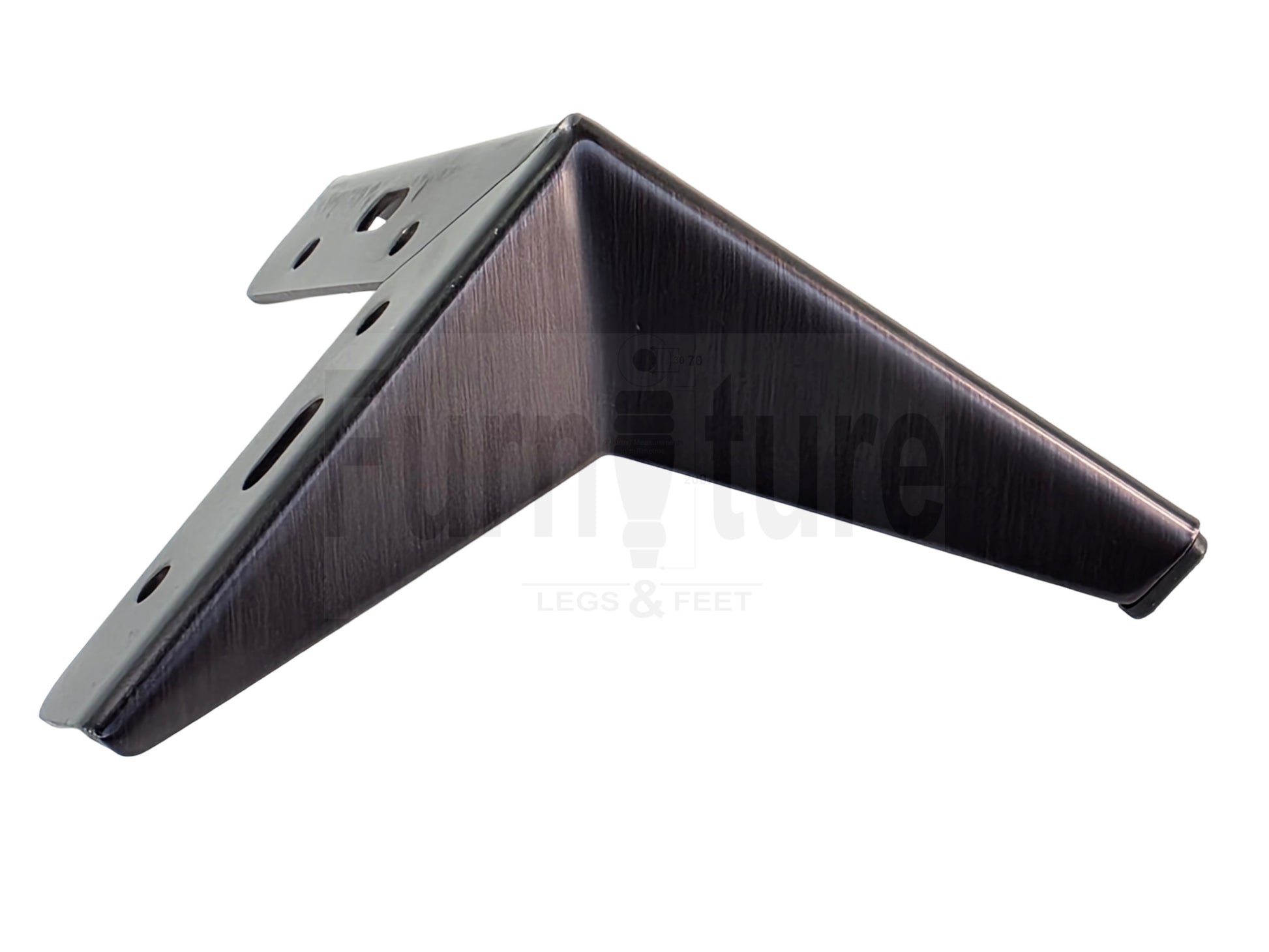 4 Metal Corner Feet Replacement Furniture Legs Brushed Black Finish 135mm High