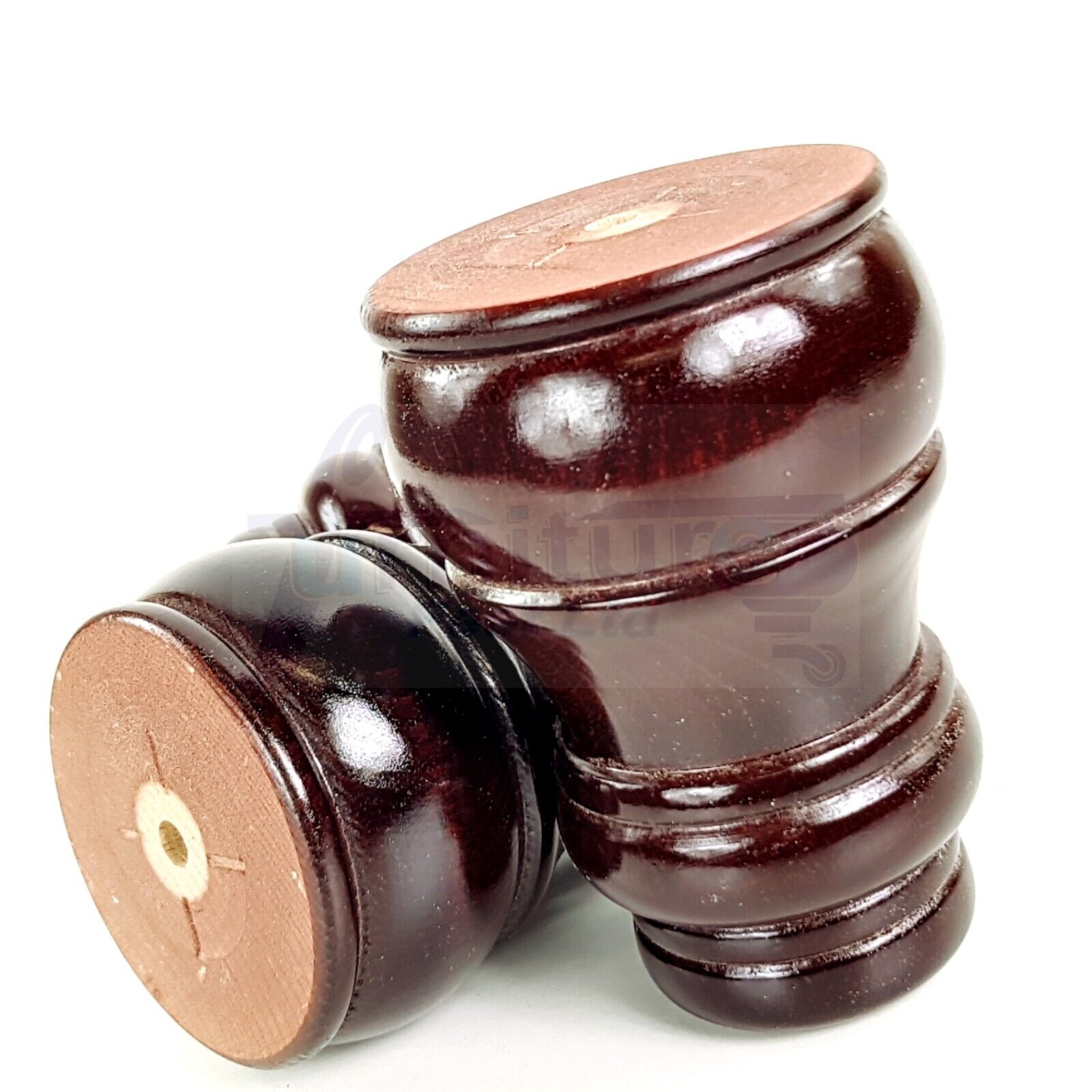 4x Replacement Turned Furniture Sofa Leg Chair Settee Feet 125mm High (Self-Fix)