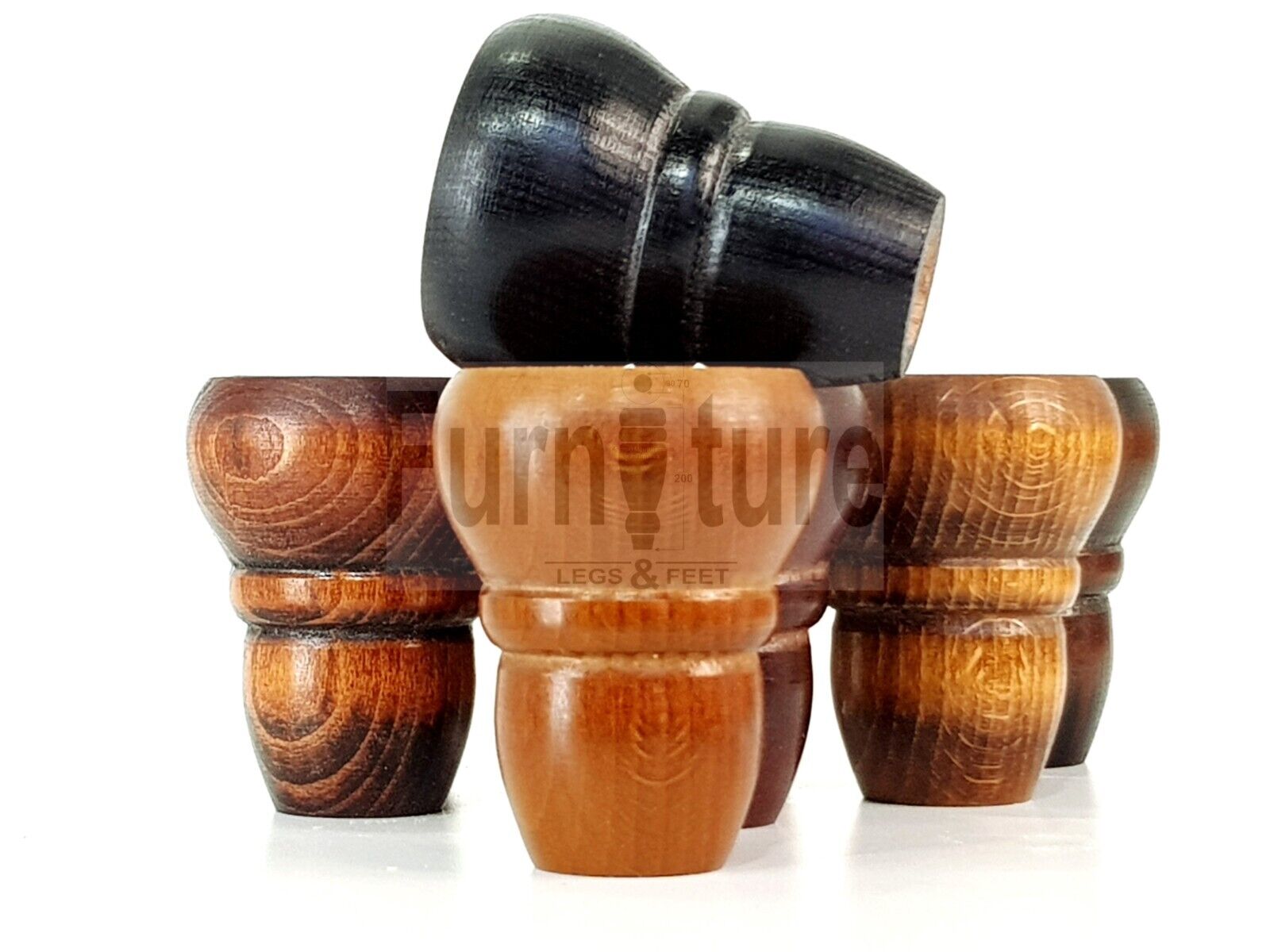 Set Of 4 Turned Wood Repacement Furniture Legs Sofa Chair Settee Feet 82mm