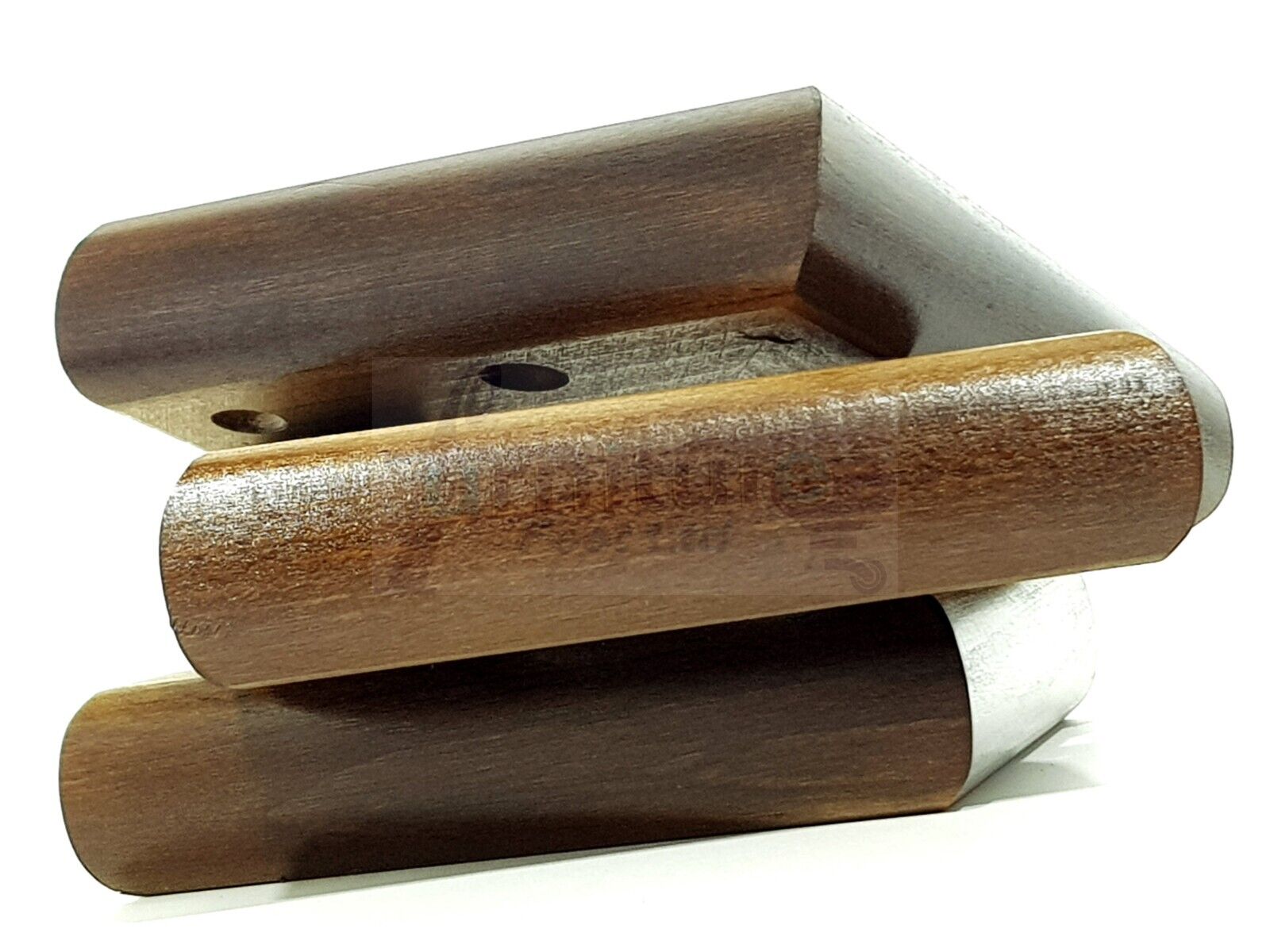 Set Of 4 Wooden Corner Furniture Feet 40mm High Replacement Sofa Chair Legs Self-Fixing: Antique Brown