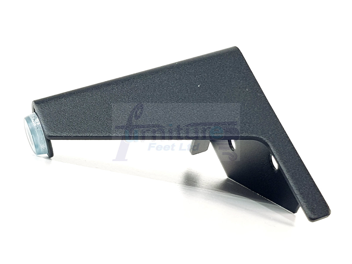 4 Metal Furniture Legs Black Finish Replacement Metal Legs 100mm High For Sofa, Chairs, Stools Beds Cabinets Self Fix Pre-Drilled