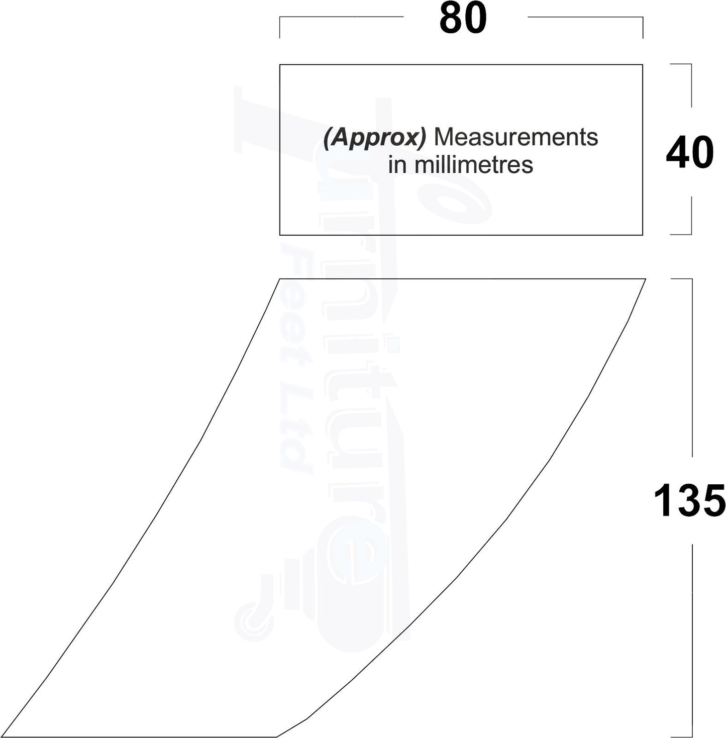 Mahogany Turned Wood Furniture Feet 2 With Castors 155mm and 2 Curved Back Legs Sofas Chairs Stools Cabinets Beds M8 6 Inches