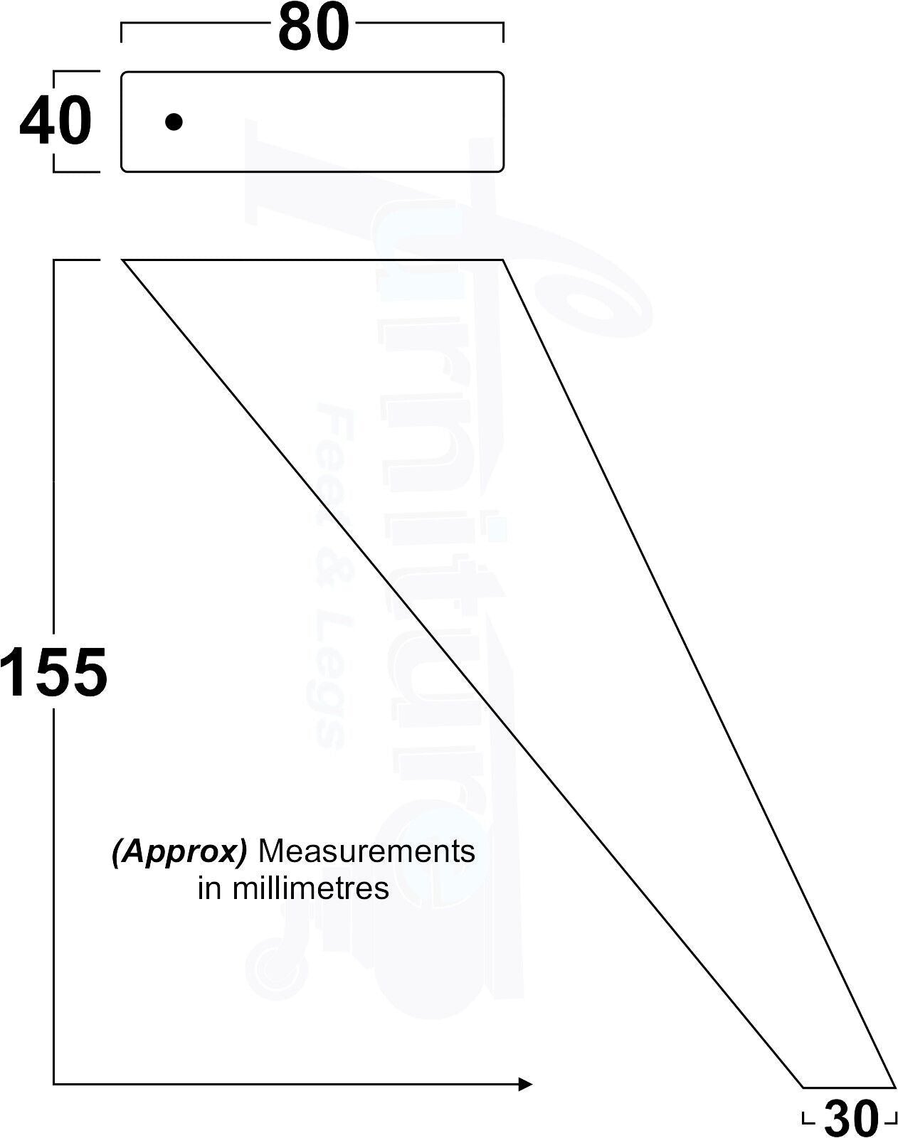 4 Replacement Tapered Feet 155mm High Wood Angled Furniture Legs 6 Inches Tall Chairs Stools Sofa's Beds Settee Cabinets M8