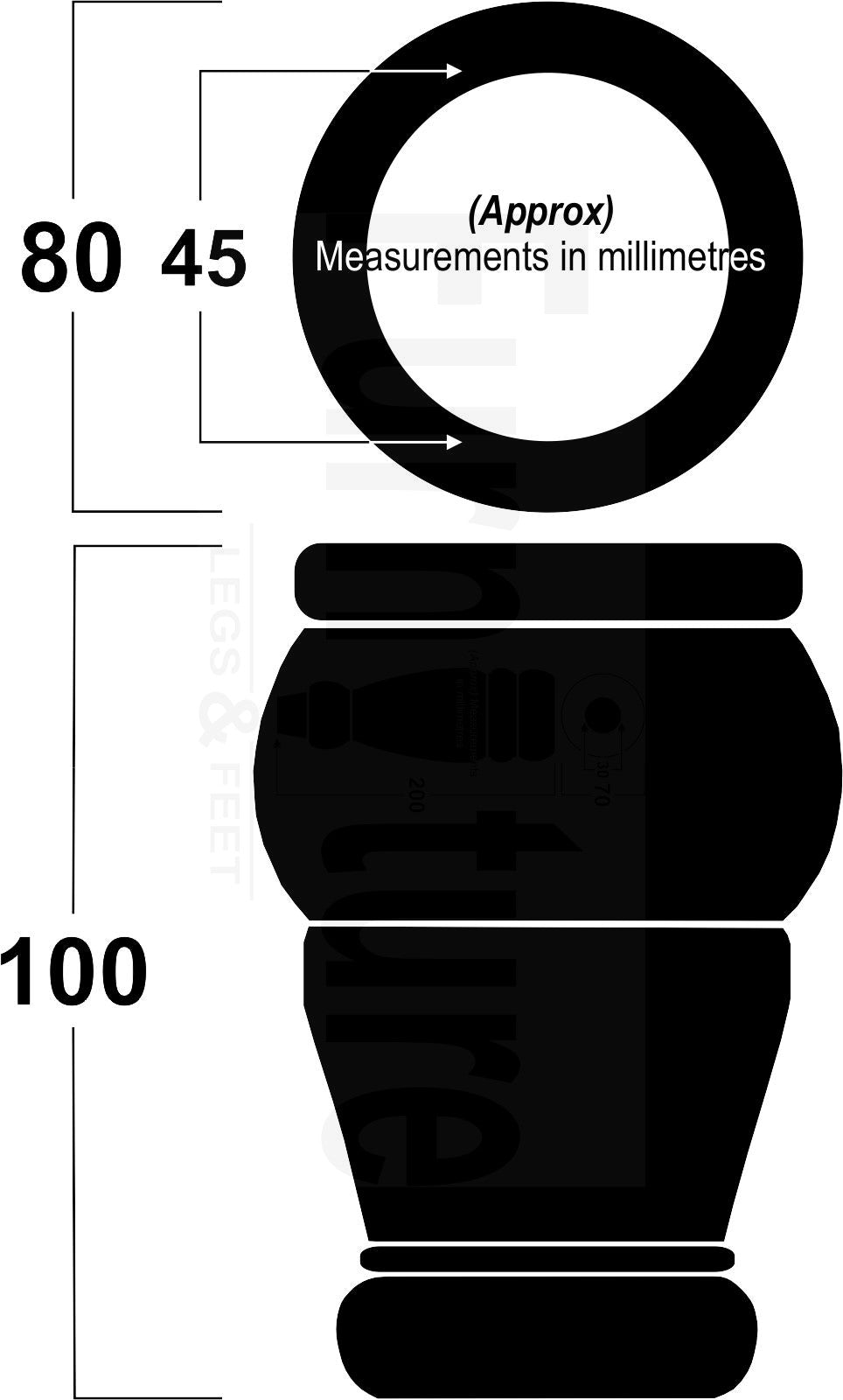 4 Turned Wood Furniture Legs Replacement Sofa Settee Chair Bed Feet 100mm High M10 Thread