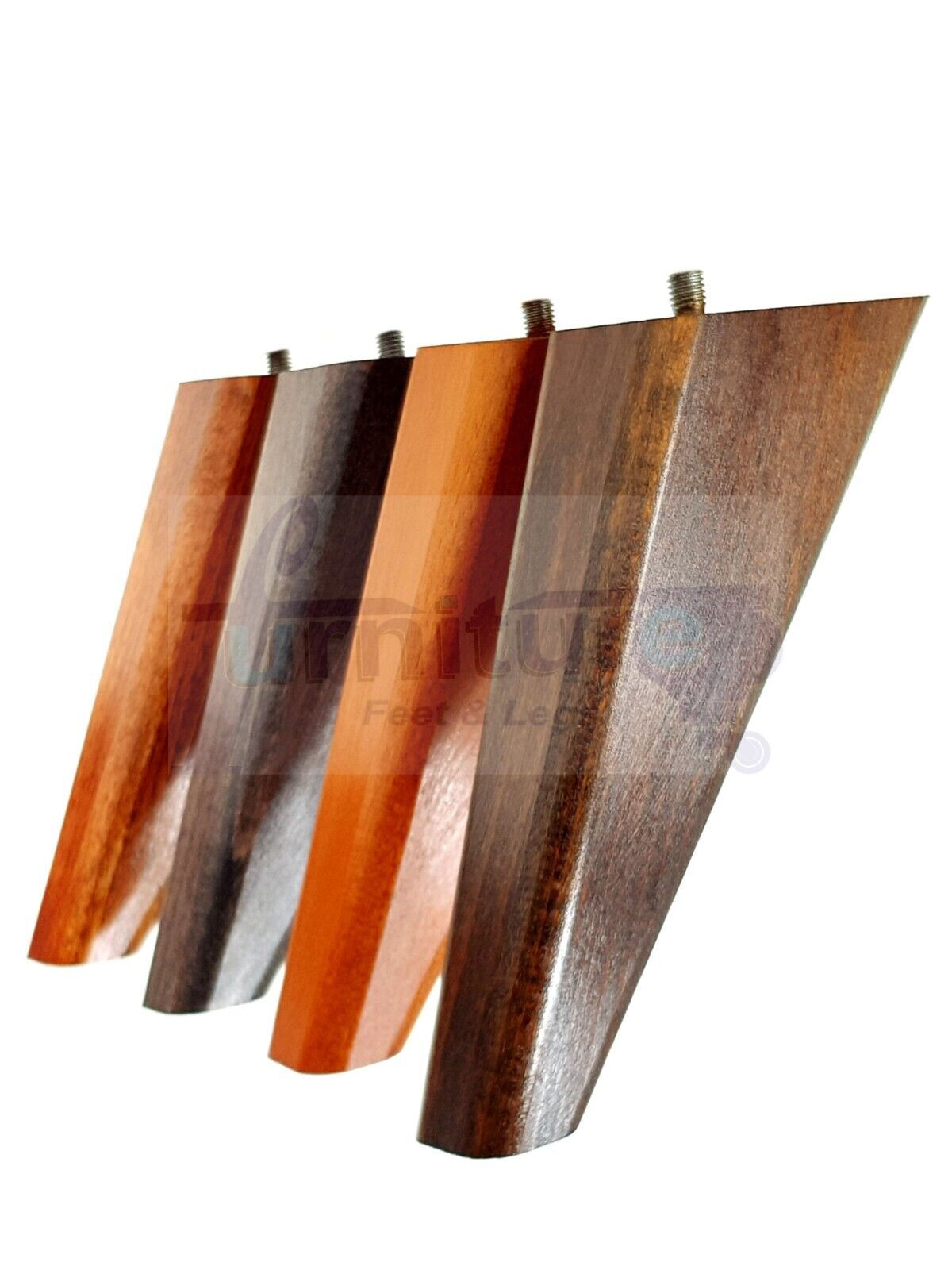 4 Replacement Tapered Feet 155mm High Wood Angled Furniture Legs 6 Inches Tall Chairs Stools Sofa's Beds Settee Cabinets M8