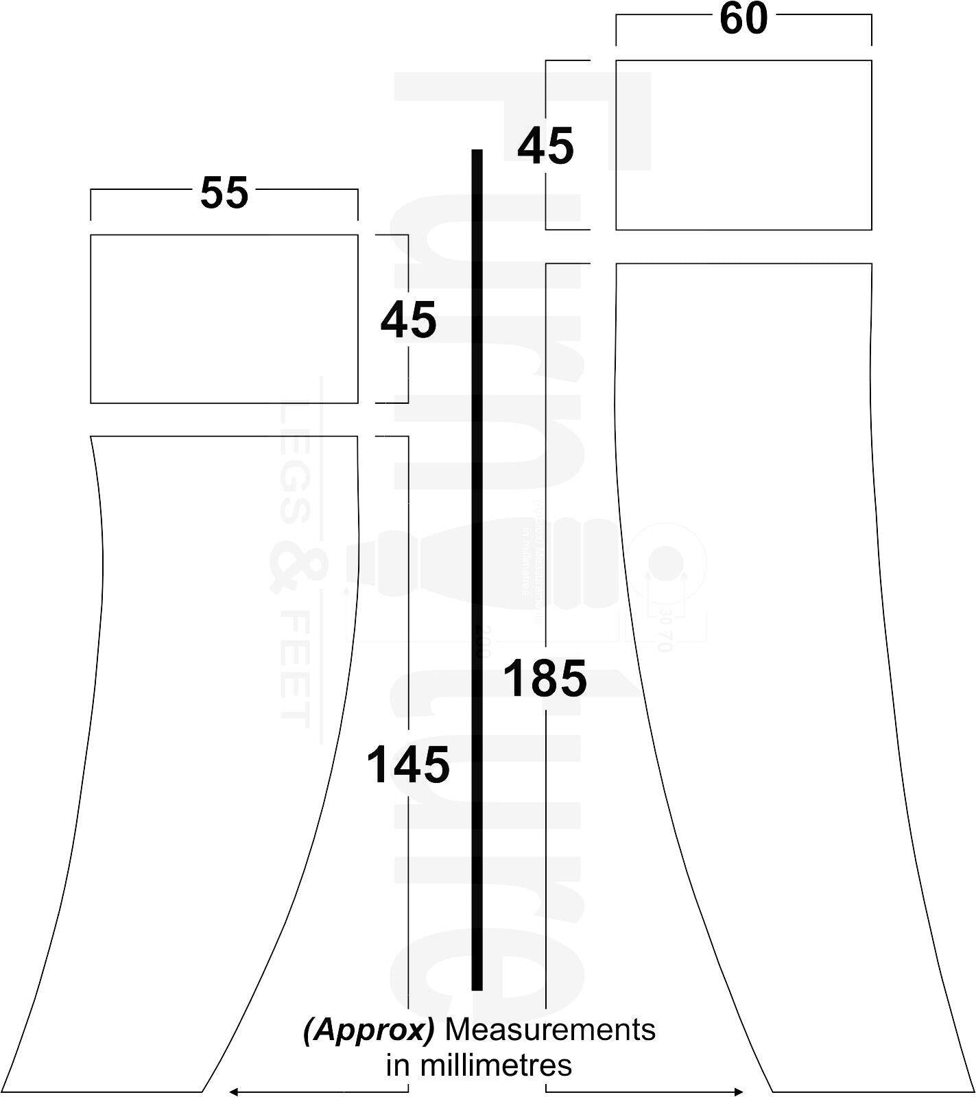 Set Of 4 Solid Wood Curved Furniture Feet Replacement Legs 145mm High M8(8mm)